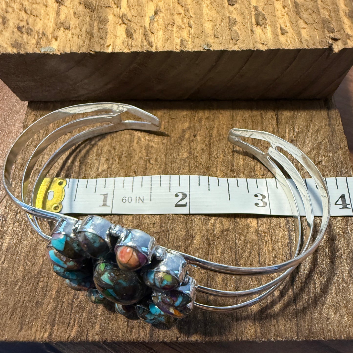 Purple Fiesta Kingman Turquoise Handmade Adjustable Cuff