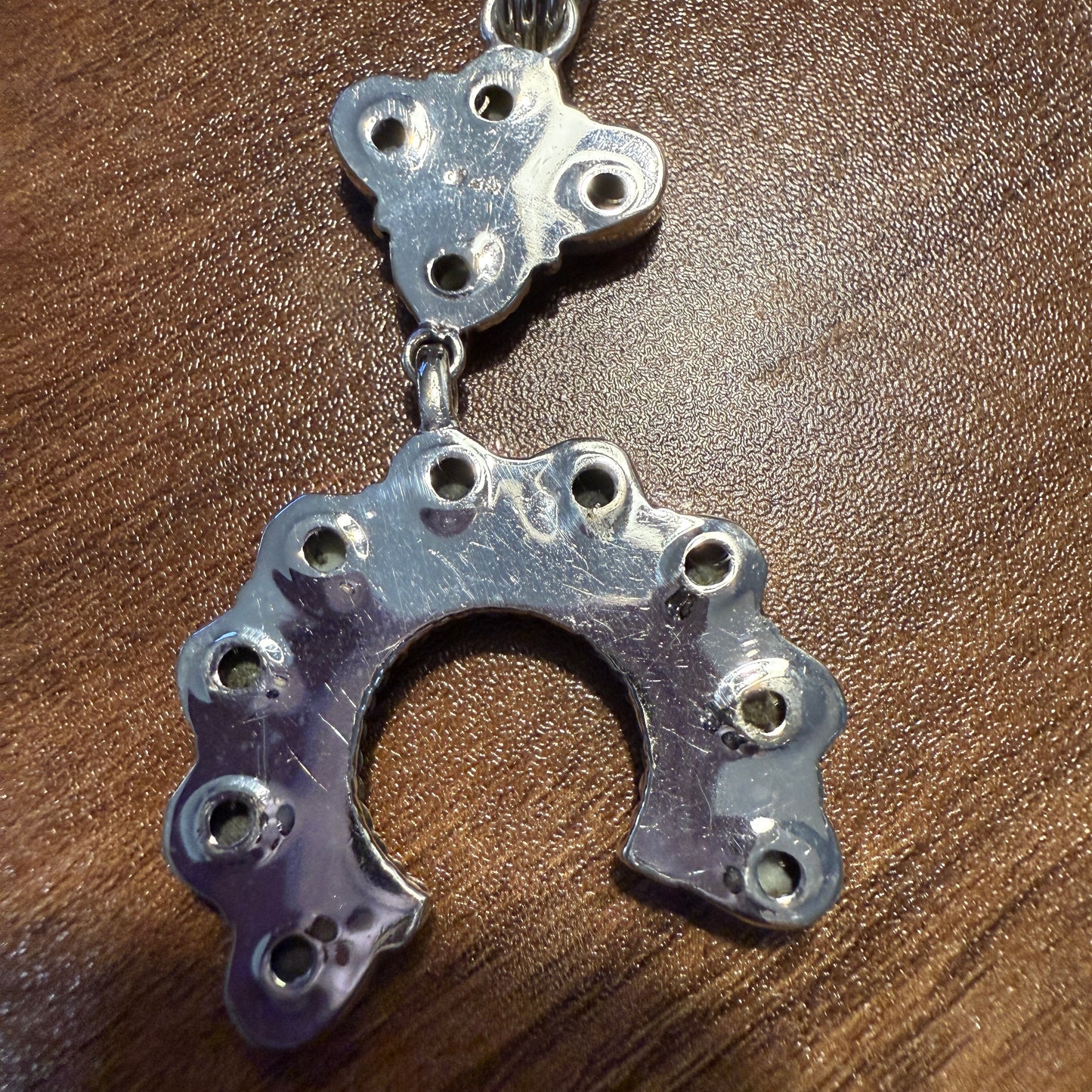White Buffalo Turquoise Navajo Pendant In Sterling Silver
