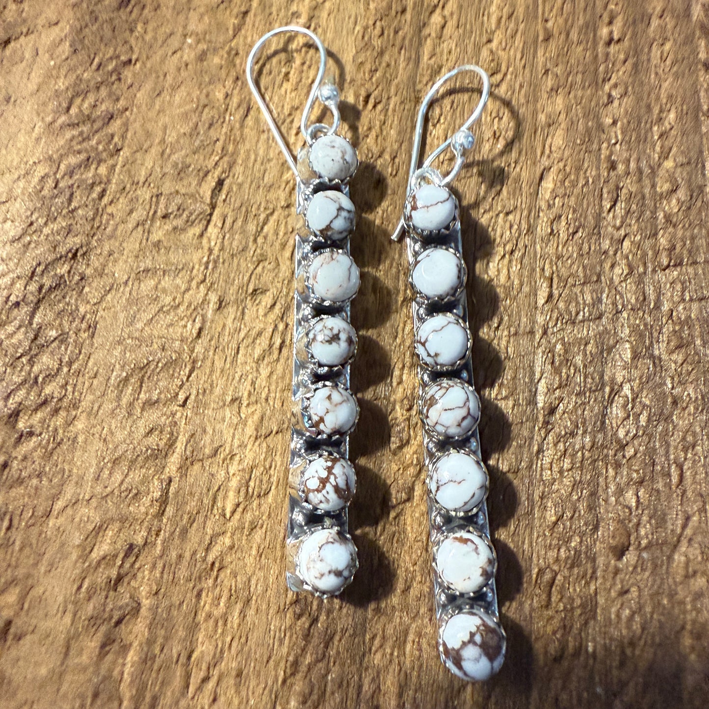 Wild Horse Jasper Dahlia Earrings 925 Sterling Silver