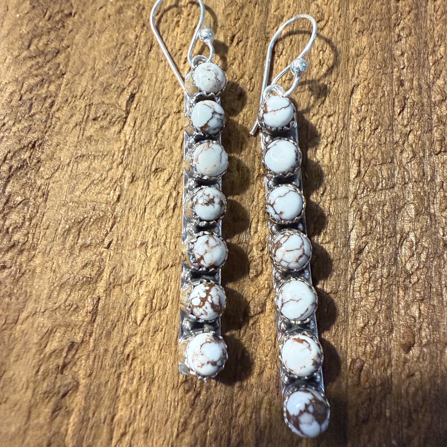 Wild Horse Jasper Dahlia Earrings 925 Sterling Silver