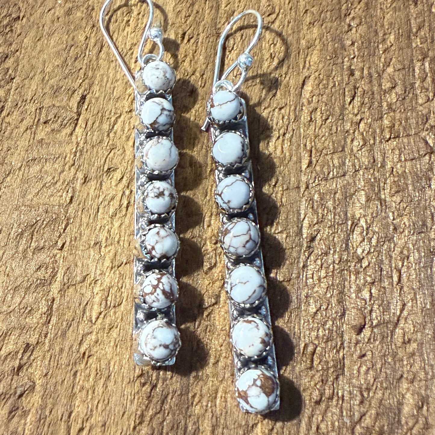 Wild Horse Jasper Dahlia Earrings 925 Sterling Silver