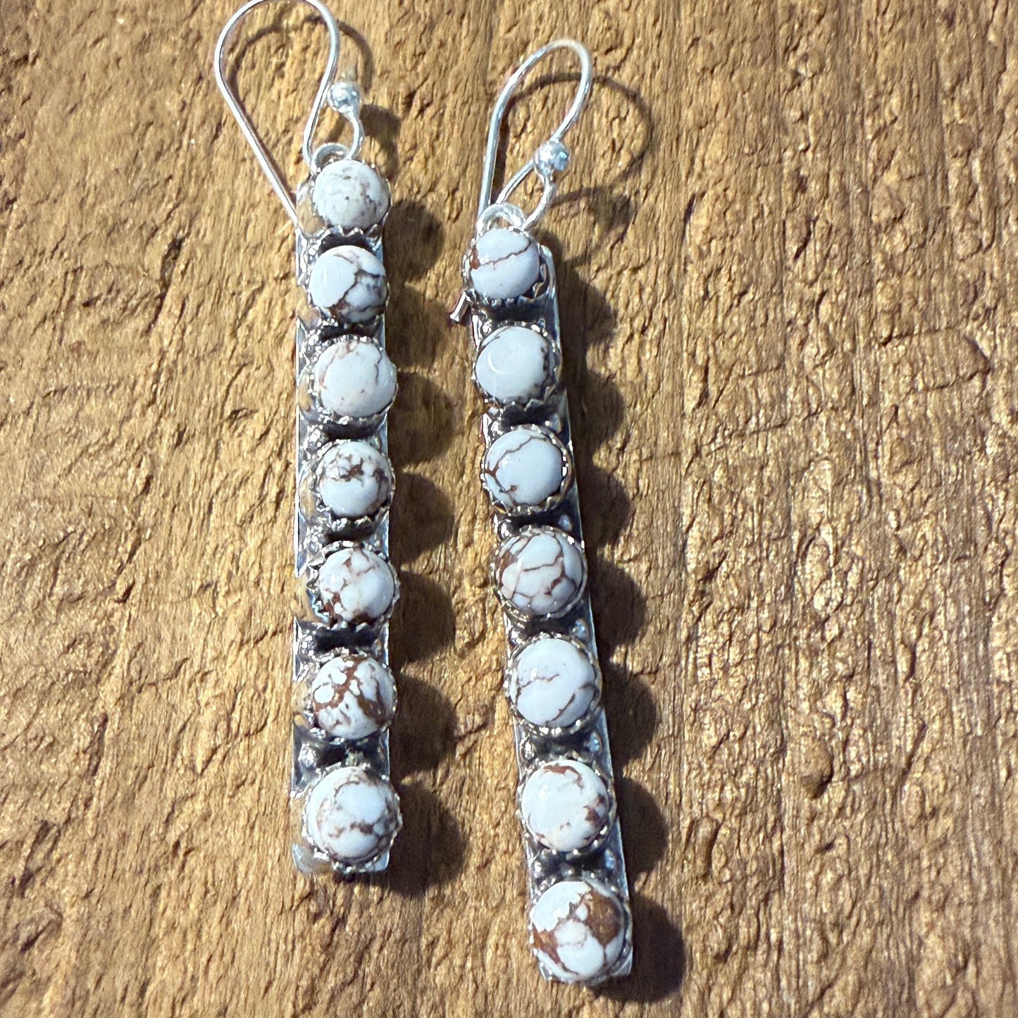 Wild Horse Jasper Dahlia Earrings 925 Sterling Silver