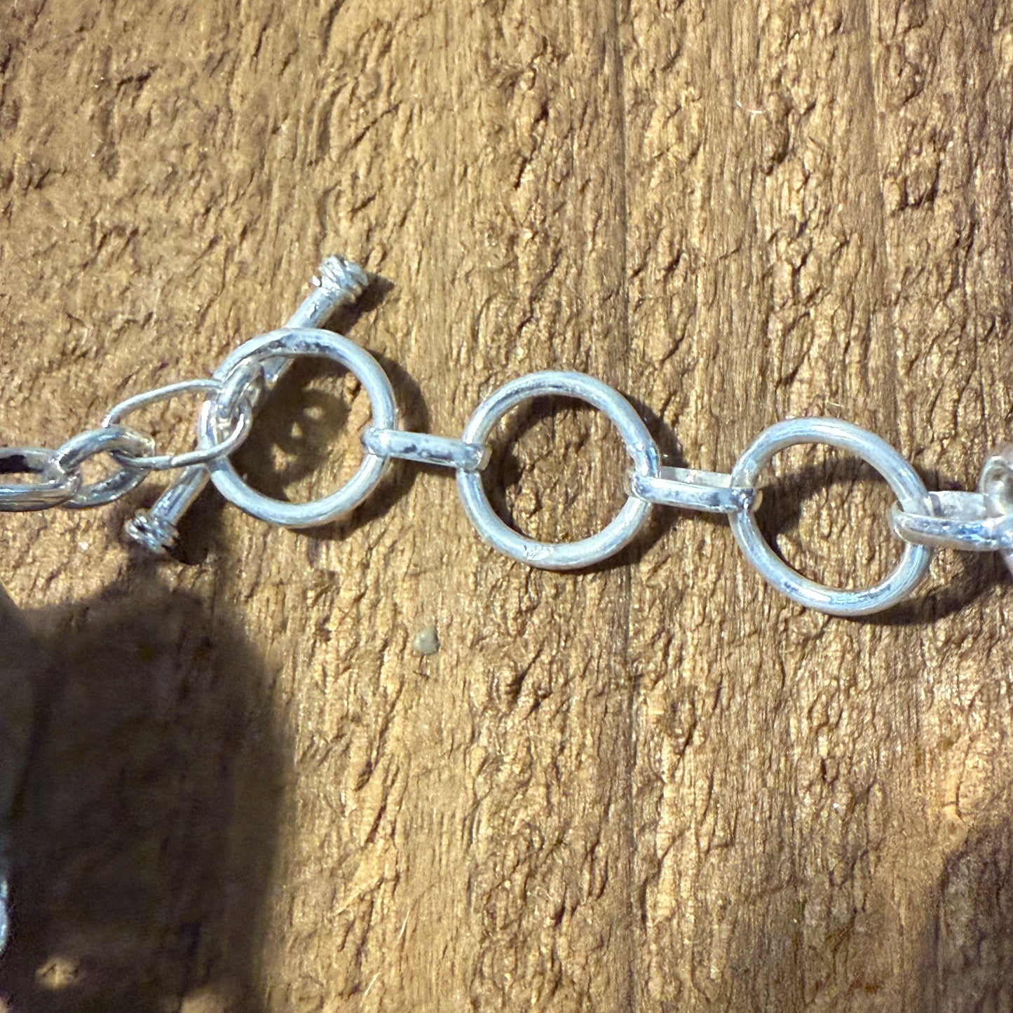 Copper Turquoise Sterling Silver Link Bracelet Gift Box