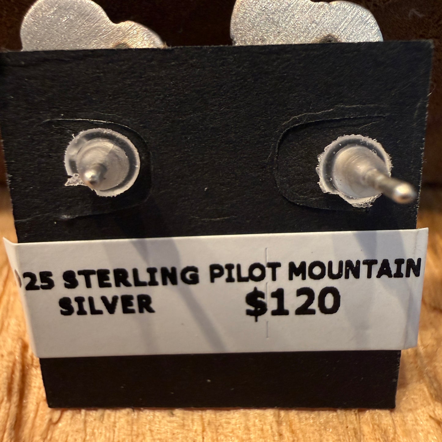 Pilot Mountain Turquoise Stud Earrings In 925 Sterling Silver