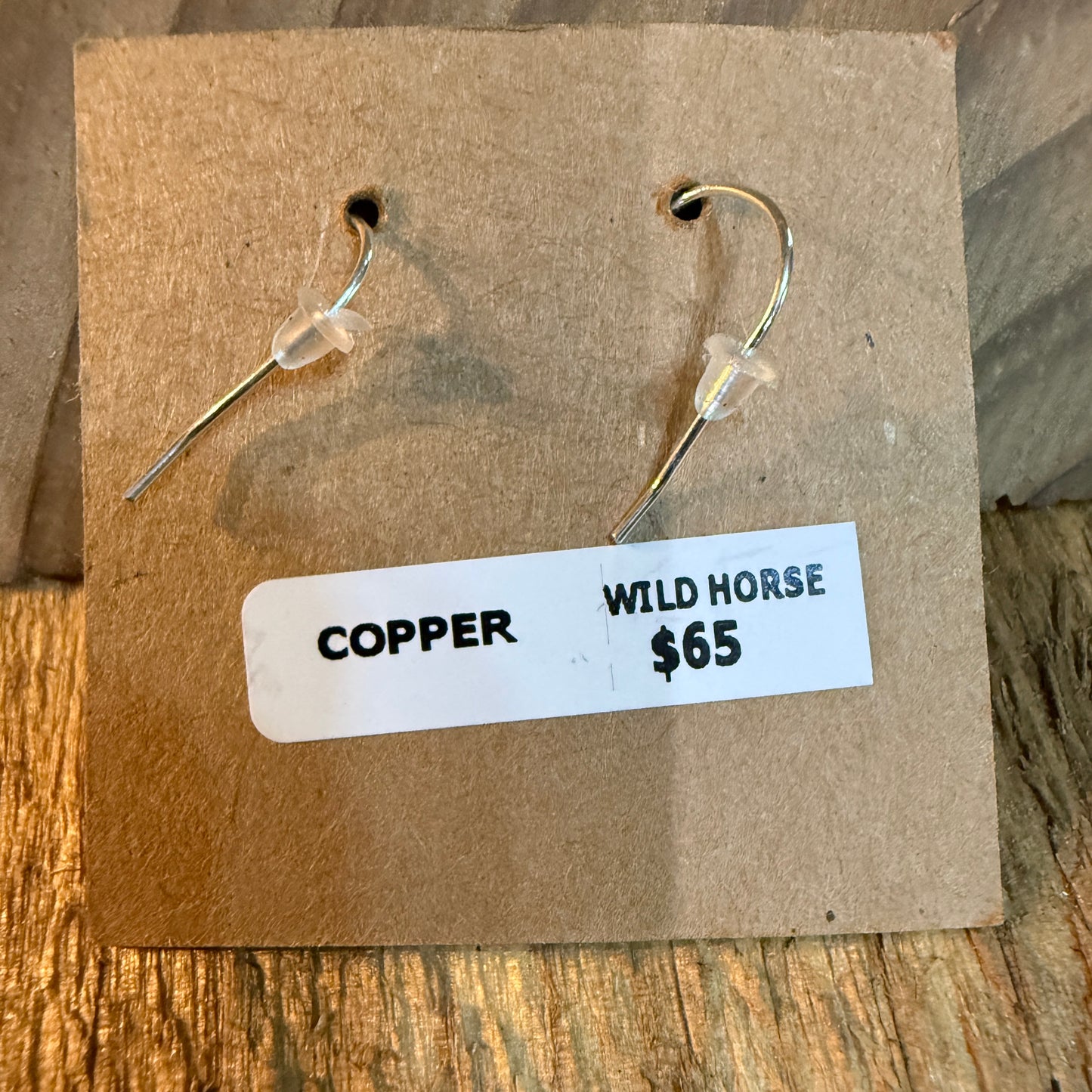 Wild Horse Dahlia One Inch Gemstone Drop Earrings Copper Accents Sterling Wire