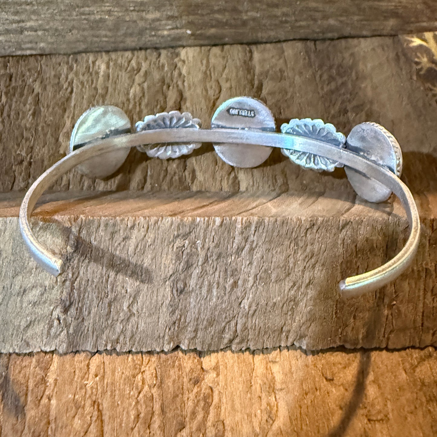 Sonoran Mountain Turquoise Gemstone Flex Stacker Bangle Bracelet Sterling Silver
