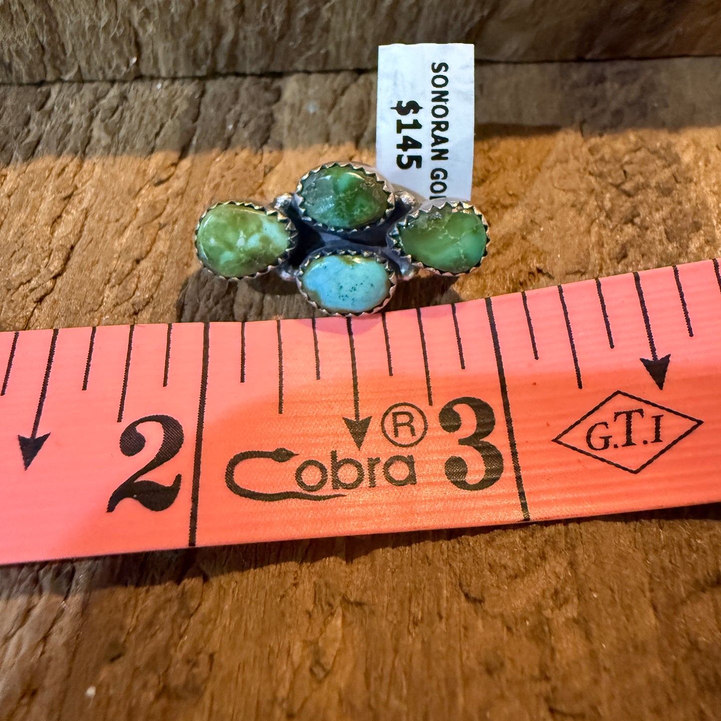 Sonoran Gold Turquoise Gemstone Slider Watch Band Charm Sterling Silver