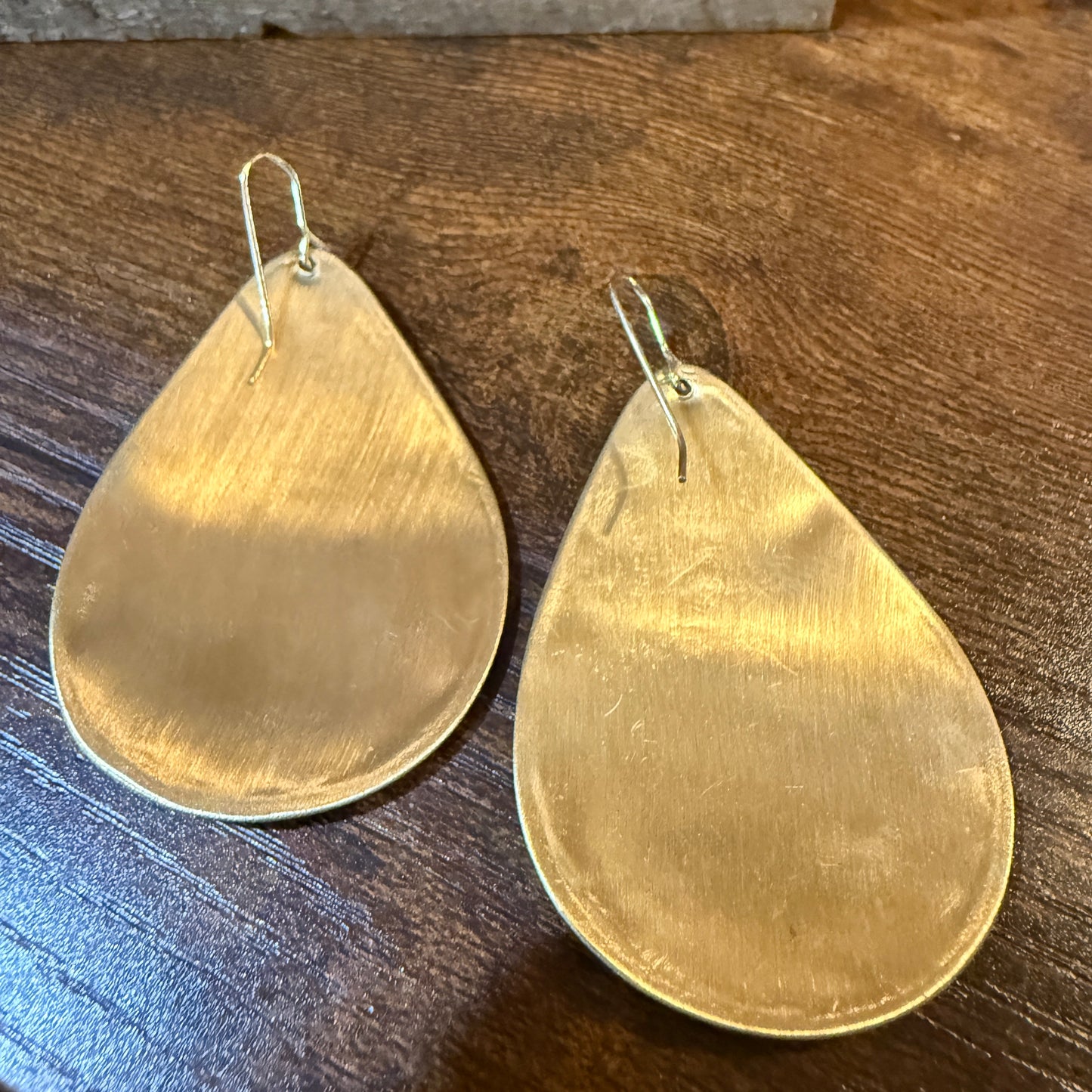 Spring in Bloom Embroidered Teardrop Earrings With Floral Gold Frame
