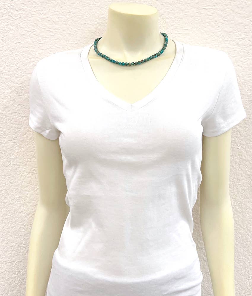 Handmade Round Gemstone Necklace 15 to 20 Inches Natural Stone Jewelry
