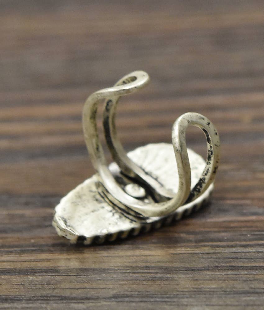 Turquoise Adjustable Statement Cuff Ring for Stylish Comfort