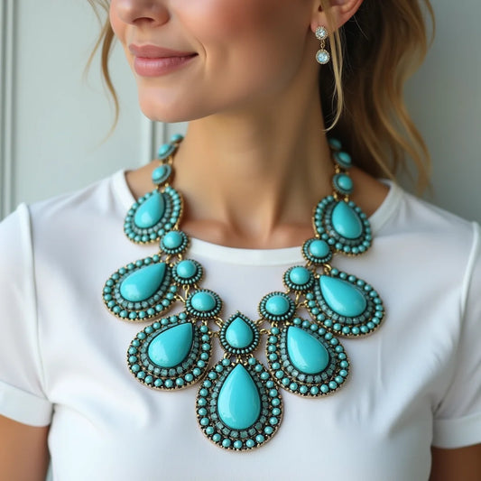 Turquoise Statement Necklace - Style a Turquoise Statement Necklace for Everyday Glam