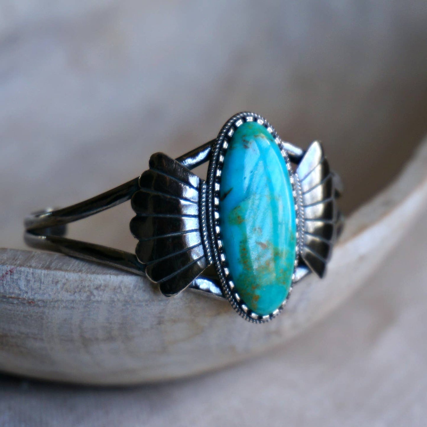 Native American Winged Abedabun Statement Cuff Bracelet, Genuine Sterling Silver & Turquoise Stone, Gift BoxNative American Winged Abedabun Statement Cuff Bracelet, Genuine Sterling Silver & Turquoise Stone, Gift Box - Premium cuff bangle from Silver Elegant - Just $218! Shop now at Silver Elegant