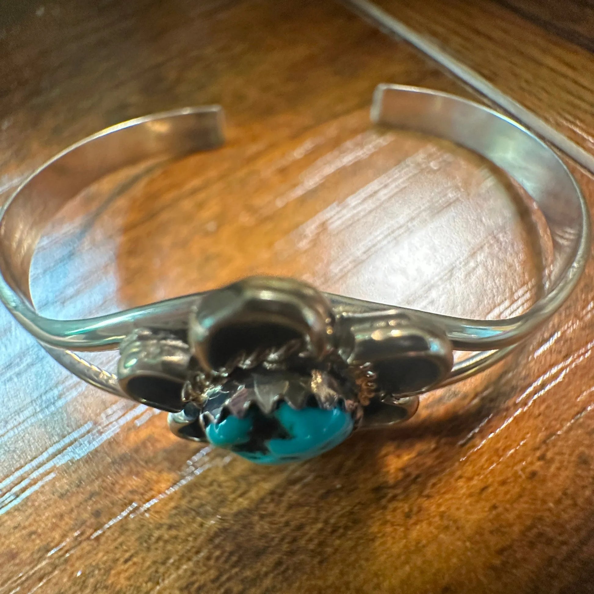 Native American Navajo Genuine Sterling Silver & Turquoise Child Baby Floral Bangle, Gift BoxNative American Navajo Genuine Sterling Silver & Turquoise Child Baby Floral Bangle, Gift Box - Premium boho bracelet from Silver Elegant - Just $24! Shop now at Silver Elegant