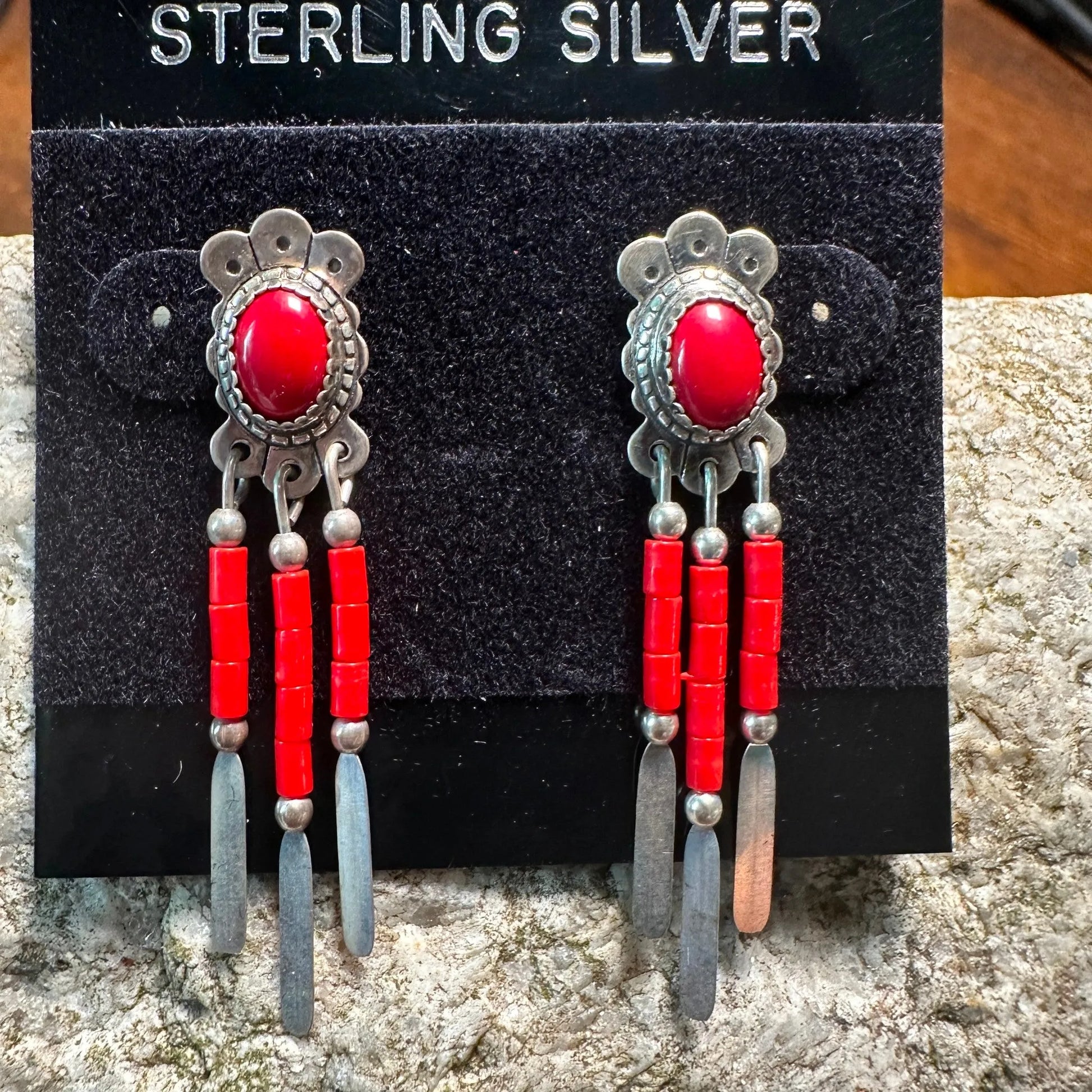 Native American Conch Drop Earrings, Genuine Sterling Silver & Red Jasper Drop Earring , Gift BoxNative American Conch Drop Earrings, Genuine Sterling Silver & Red Jasper Drop Earring , Gift Box - Premium Drop Wire Earring from Silver Elegant - Just $29! Shop now at Silver Elegant