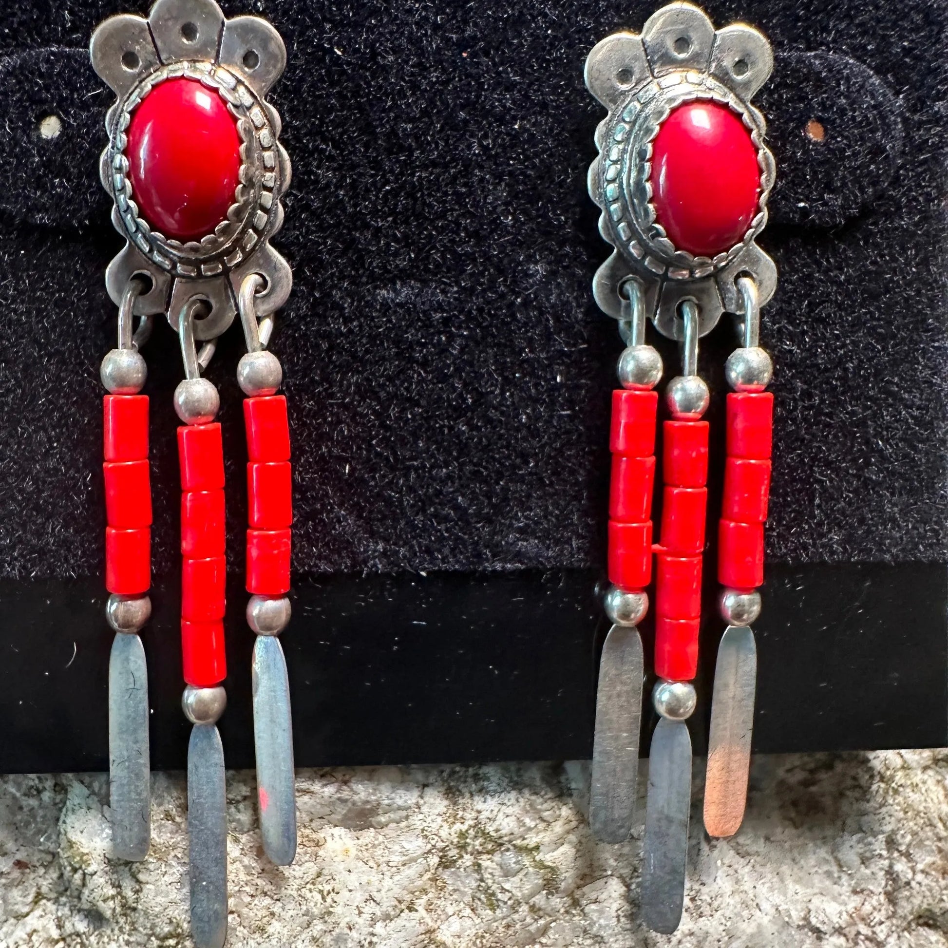 Native American Conch Drop Earrings, Genuine Sterling Silver & Red Jasper Drop Earring , Gift BoxNative American Conch Drop Earrings, Genuine Sterling Silver & Red Jasper Drop Earring , Gift Box - Premium Drop Wire Earring from Silver Elegant - Just $29! Shop now at Silver Elegant