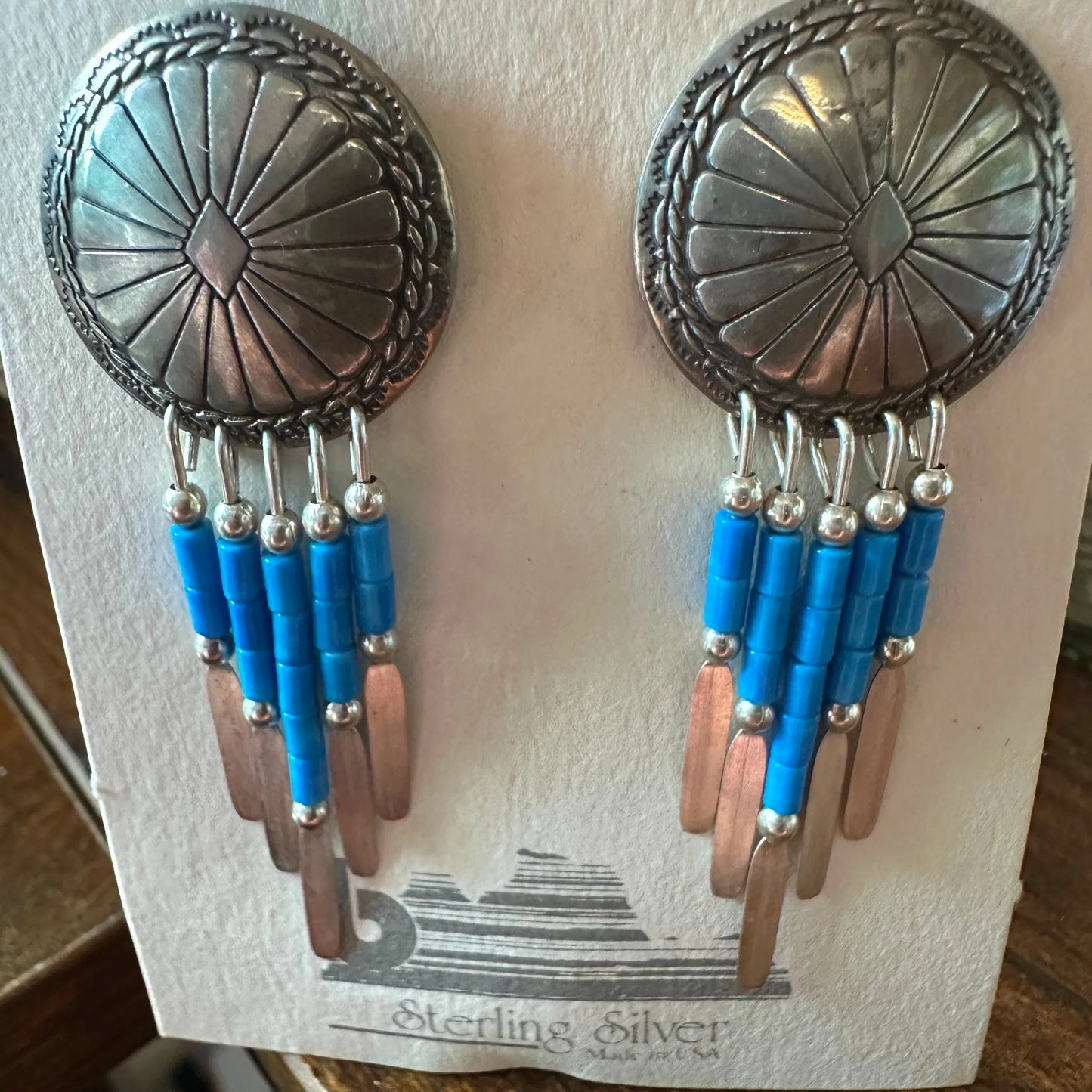 Native American Navajo Genuine Sterling Silver Conch Turquoise Stud Western Earring, Gift BoxNative American Navajo Genuine Sterling Silver Conch Turquoise Stud Western Earring, Gift Box - Premium BoHo earring studs from Silver Elegant - Just $29! Shop now at Silver Elegant