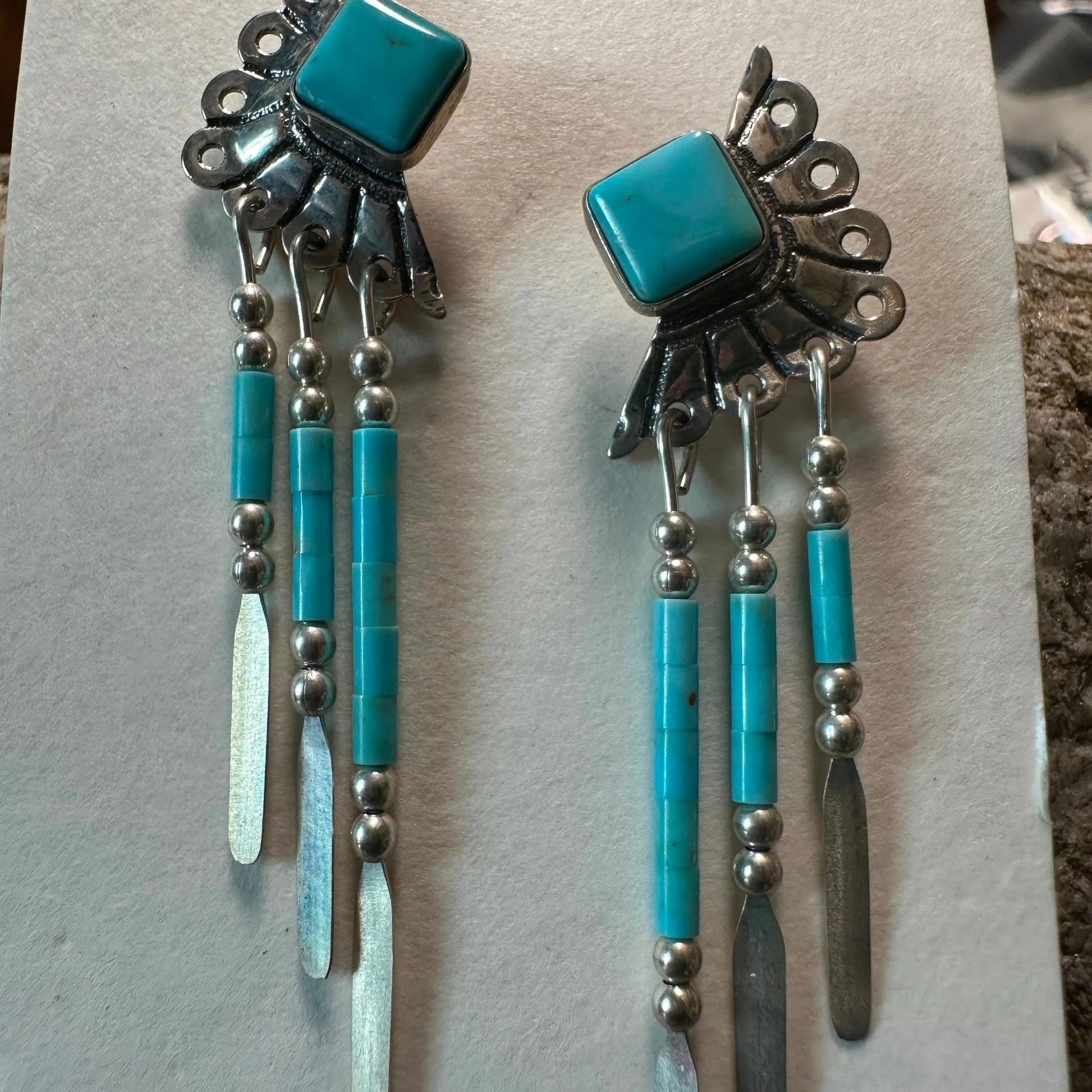 Native American Navajo Drop Earrings Genuine Sterling Silver & Turquoise Drop Earrings, Gift BoxNative American Navajo Drop Earrings Genuine Sterling Silver & Turquoise Drop Earrings, Gift Box - Premium Drop Earring Stud from Silver Elegant - Just $29! Shop now at Silver Elegant