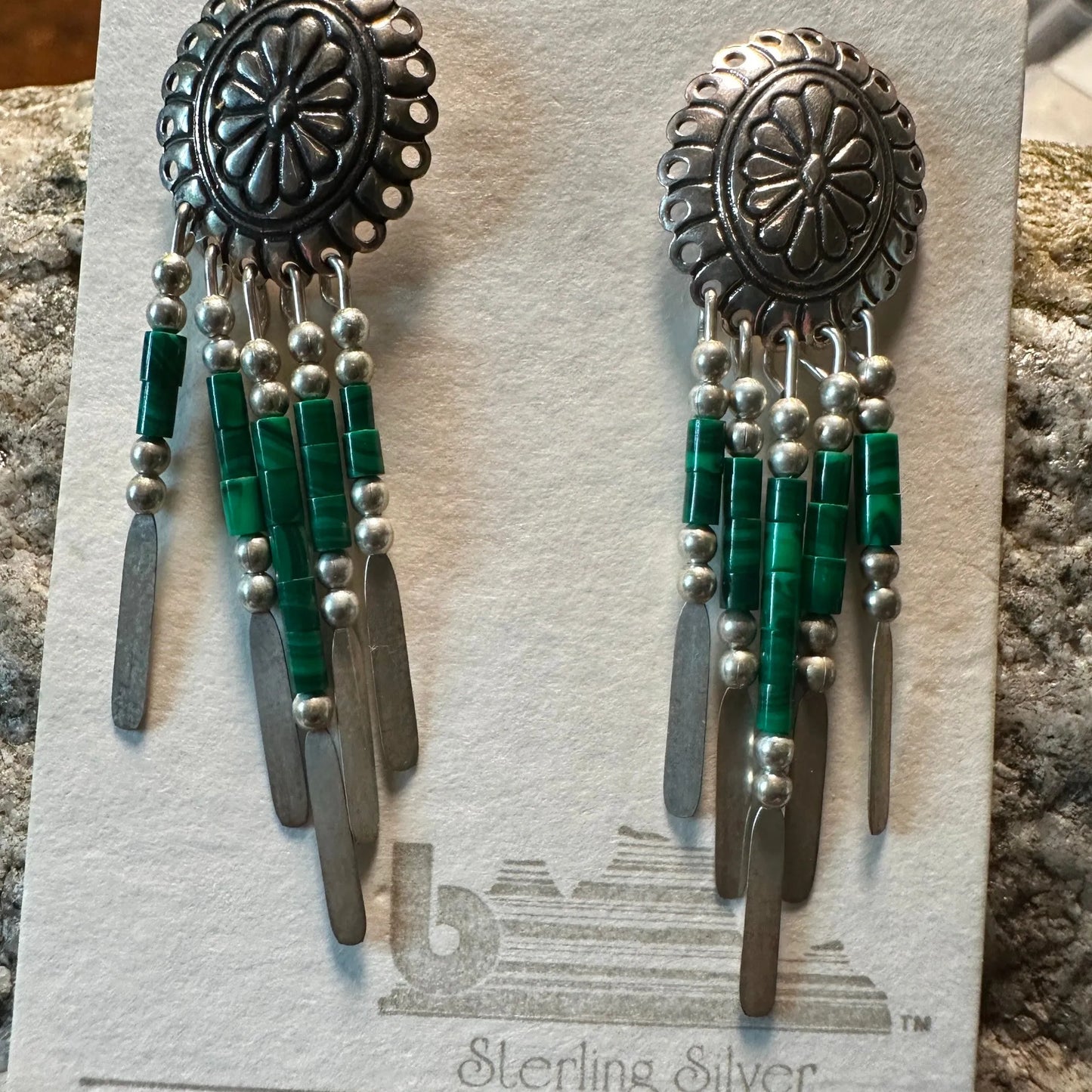 Native American Drop Earring, Genuine Silver & Green Aventurine , Gift BoxNative American Drop Earring, Genuine Silver & Green Aventurine , Gift Box - Premium Drop Wire Earring from Silver Elegant - Just $29! Shop now at Silver Elegant