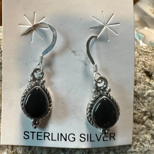 Native American Navajo Genuine Sterling Silver Black Onyx Wire Drop Earring, Gift BoxNative American Navajo Genuine Sterling Silver Black Onyx Wire Drop Earring, Gift Box - Premium Drop Wire Earring from Silver Elegant - Just $29! Shop now at Silver Elegant