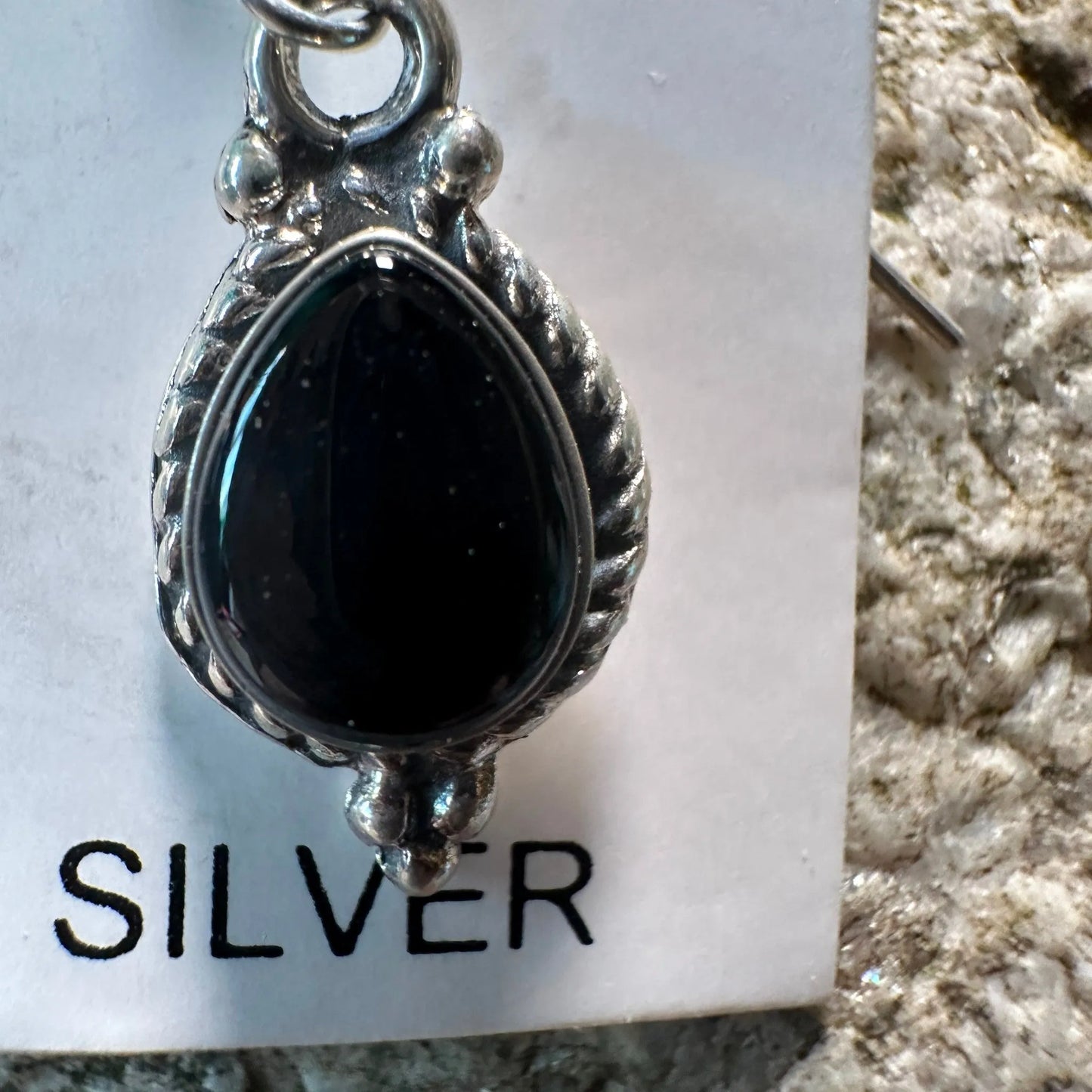 Native American Navajo Genuine Sterling Silver Black Onyx Wire Drop Earring, Gift BoxNative American Navajo Genuine Sterling Silver Black Onyx Wire Drop Earring, Gift Box - Premium Drop Wire Earring from Silver Elegant - Just $29! Shop now at Silver Elegant