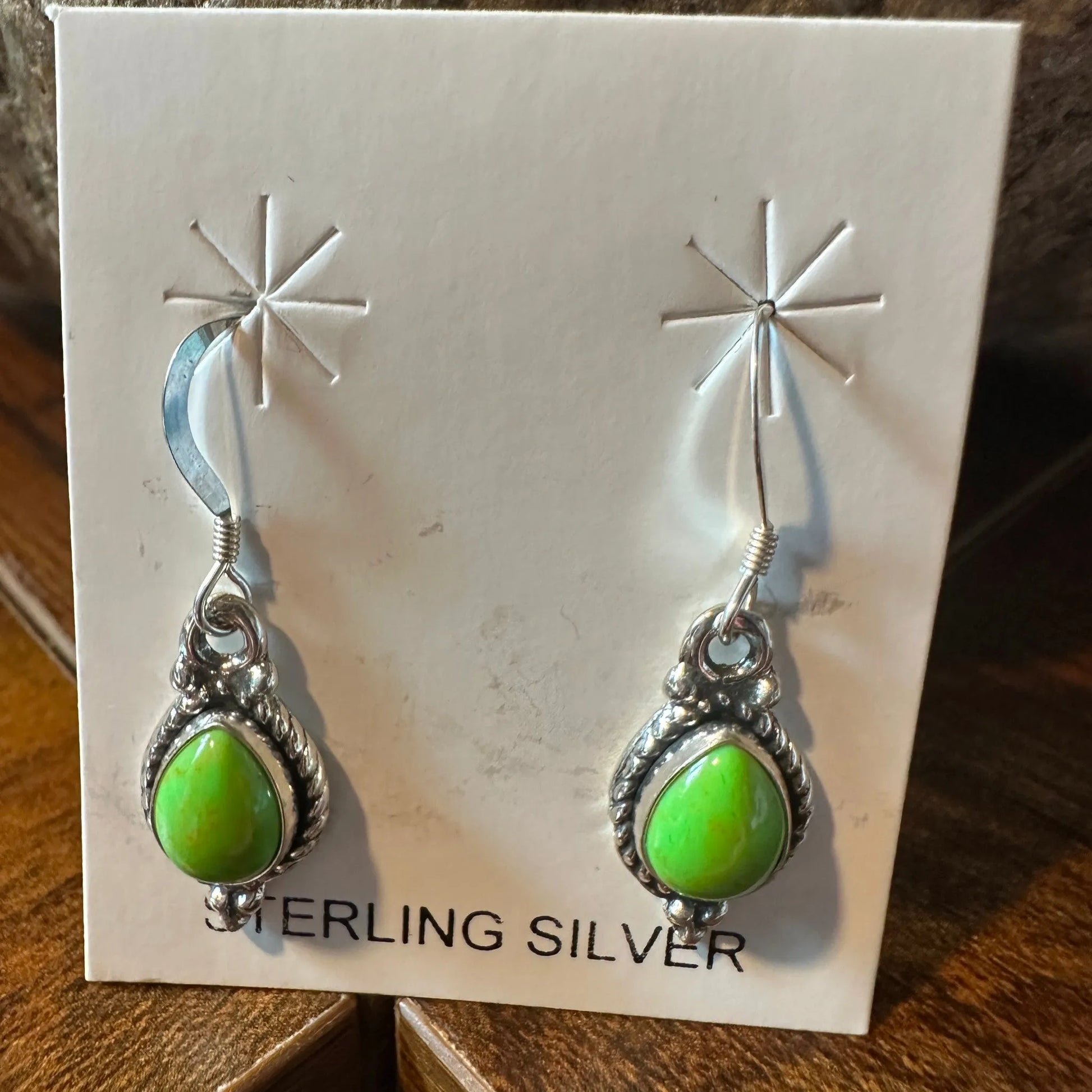 Native American Drop Earrings,Genuine Sterling Silver & Green Aventurine , Gift BoxNative American Drop Earrings,Genuine Sterling Silver & Green Aventurine , Gift Box - Premium Drop Wire Earring from Silver Elegant - Just $29! Shop now at Silver Elegant