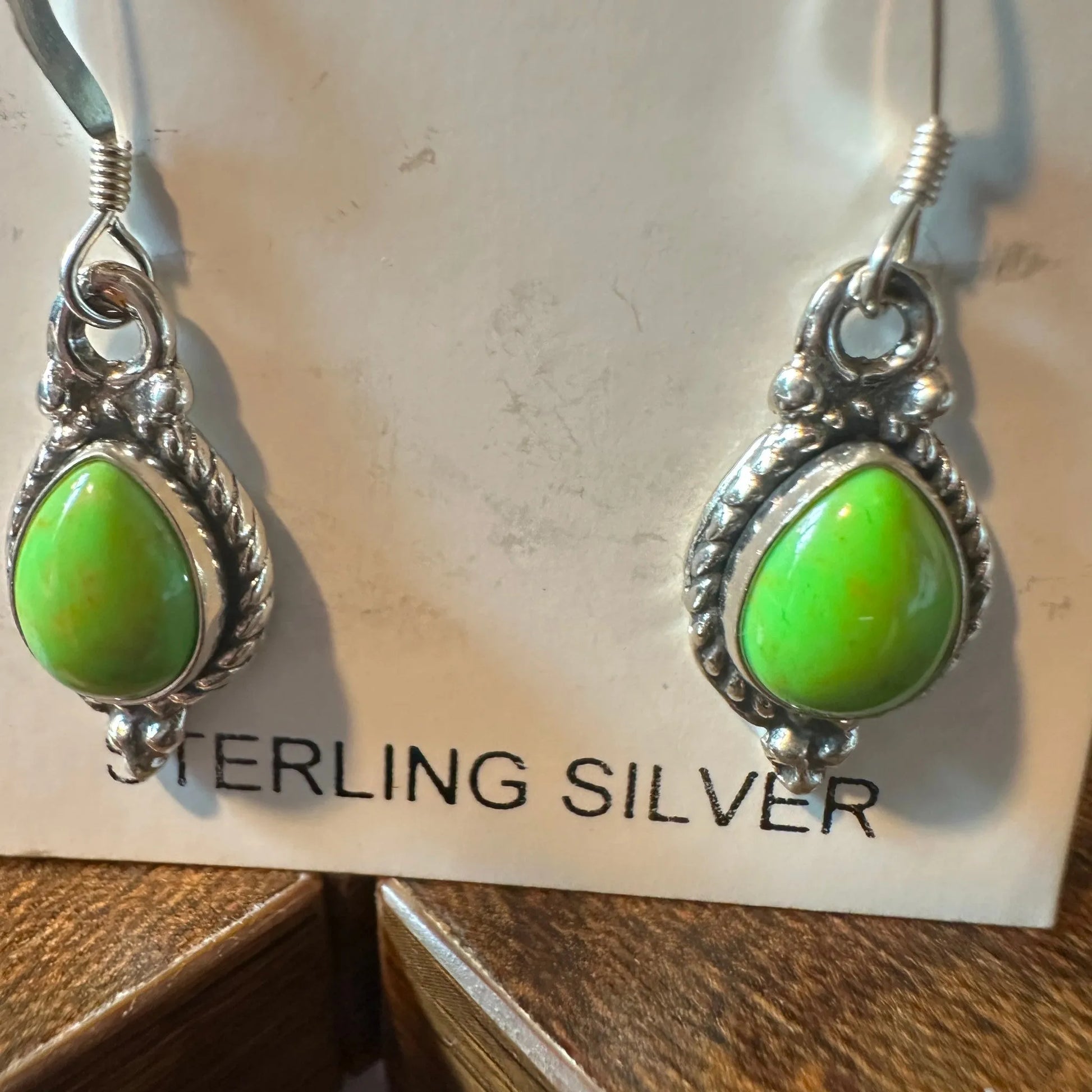 Native American Drop Earrings,Genuine Sterling Silver & Green Aventurine , Gift BoxNative American Drop Earrings,Genuine Sterling Silver & Green Aventurine , Gift Box - Premium Drop Wire Earring from Silver Elegant - Just $29! Shop now at Silver Elegant