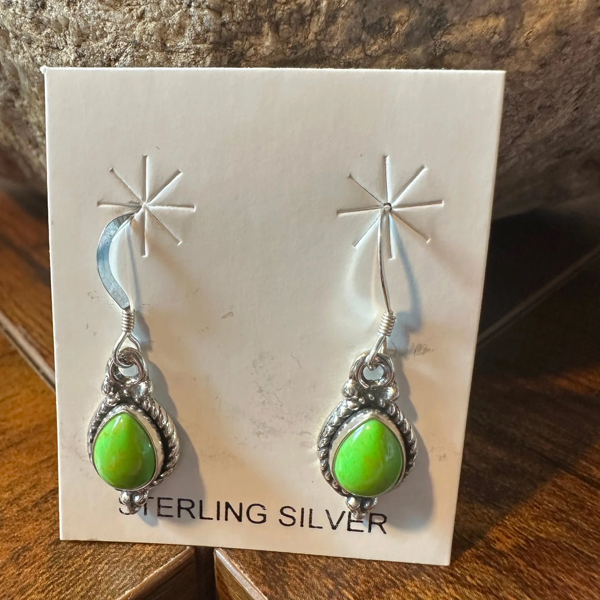 Native American Drop Earrings,Genuine Sterling Silver & Green Aventurine , Gift BoxNative American Drop Earrings,Genuine Sterling Silver & Green Aventurine , Gift Box - Premium Drop Wire Earring from Silver Elegant - Just $29! Shop now at Silver Elegant