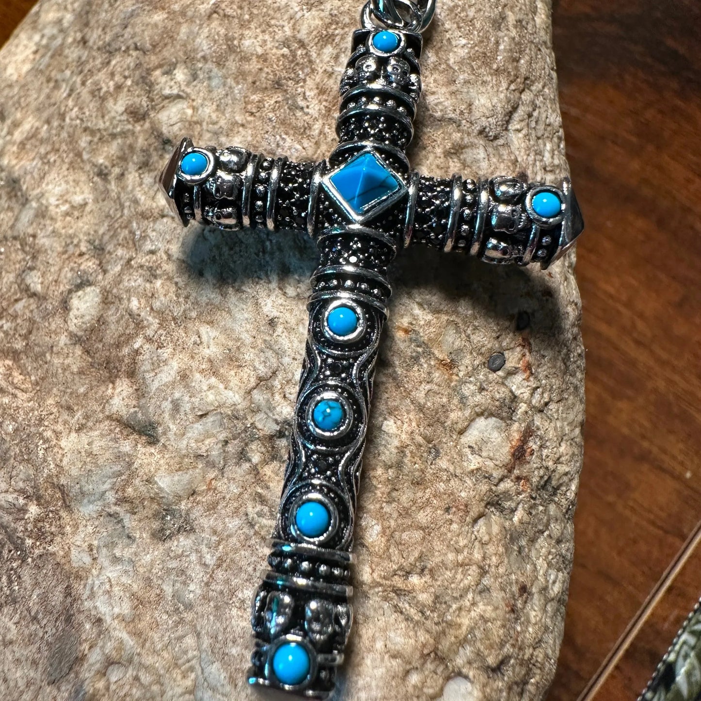 Pendant Cross Turquoise 925 Silver Jewelry BoHo LargePendant Cross Turquoise 925 Silver Jewelry BoHo Large - Premium Pendant from Silver Elegant - Just $29! Shop now at Silver Elegant