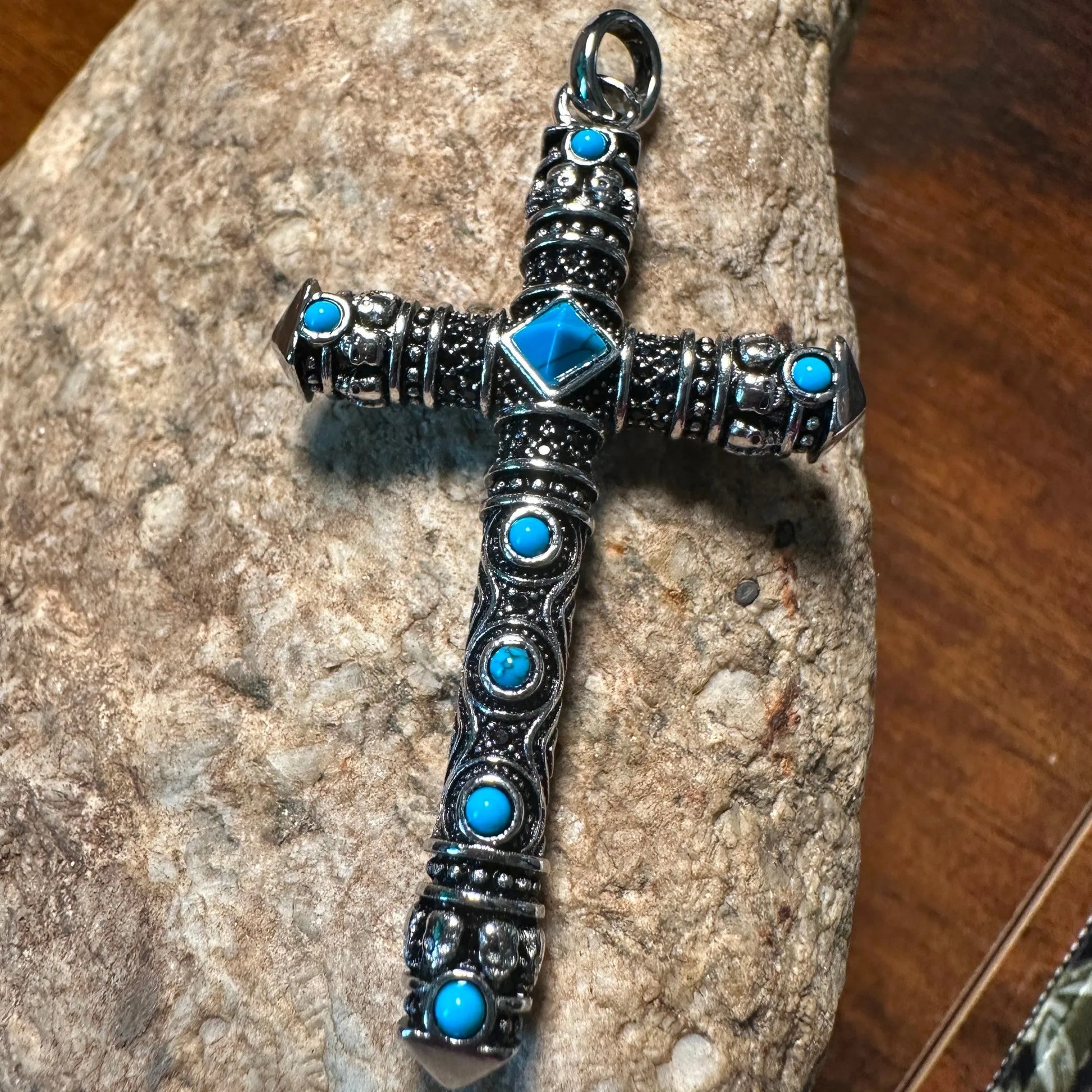 Pendant Cross Turquoise 925 Silver Jewelry BoHo LargePendant Cross Turquoise 925 Silver Jewelry BoHo Large - Premium Pendant from Silver Elegant - Just $29! Shop now at Silver Elegant