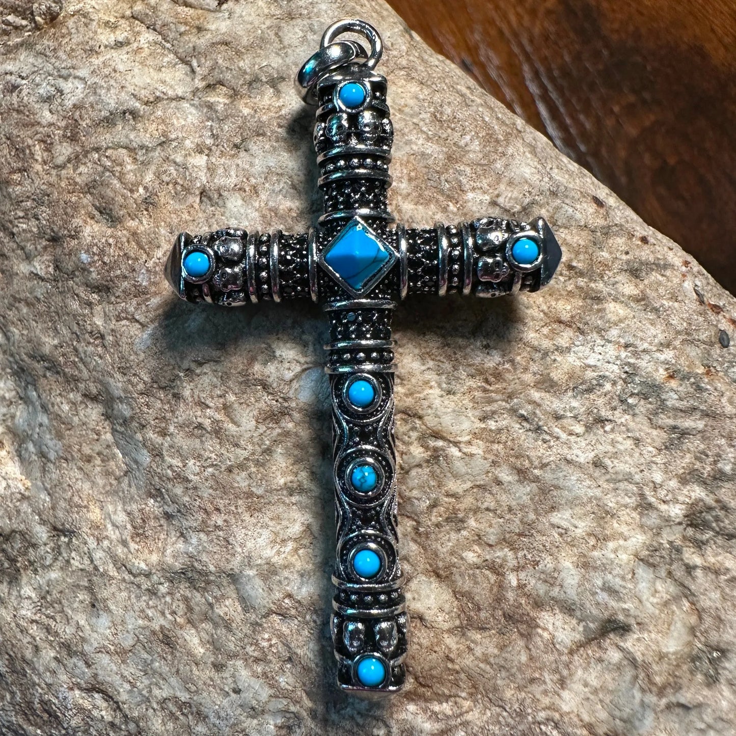 Pendant Cross Turquoise 925 Silver Jewelry BoHo LargePendant Cross Turquoise 925 Silver Jewelry BoHo Large - Premium Pendant from Silver Elegant - Just $29! Shop now at Silver Elegant