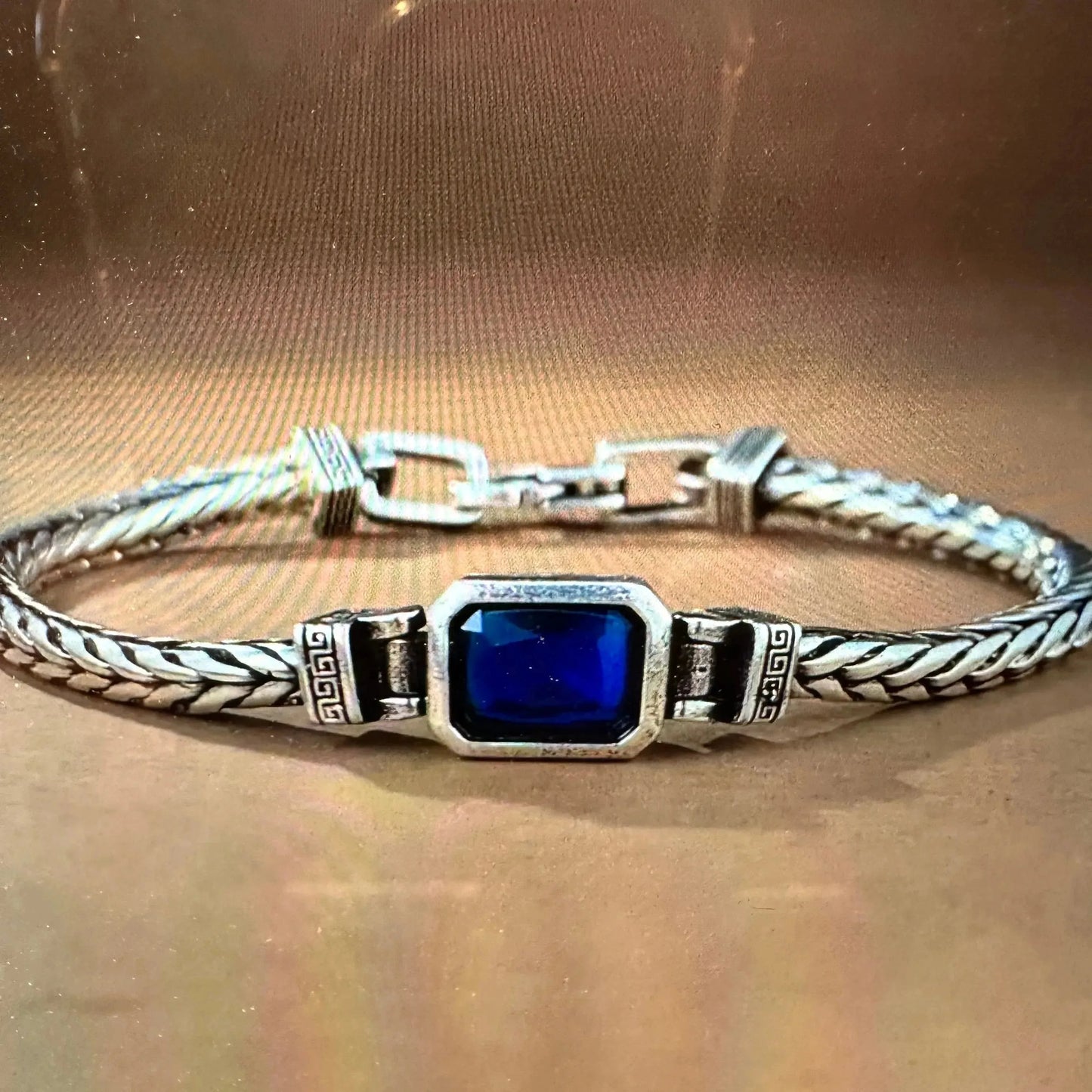 Boho Woven Sapphire Blue Crystal Bracelet, Size 7.1CMBoho Woven Sapphire Blue Crystal Bracelet, Size 7.1CM - Premium boho bracelet from Silver Elegant - Just $22! Shop now at Silver Elegant