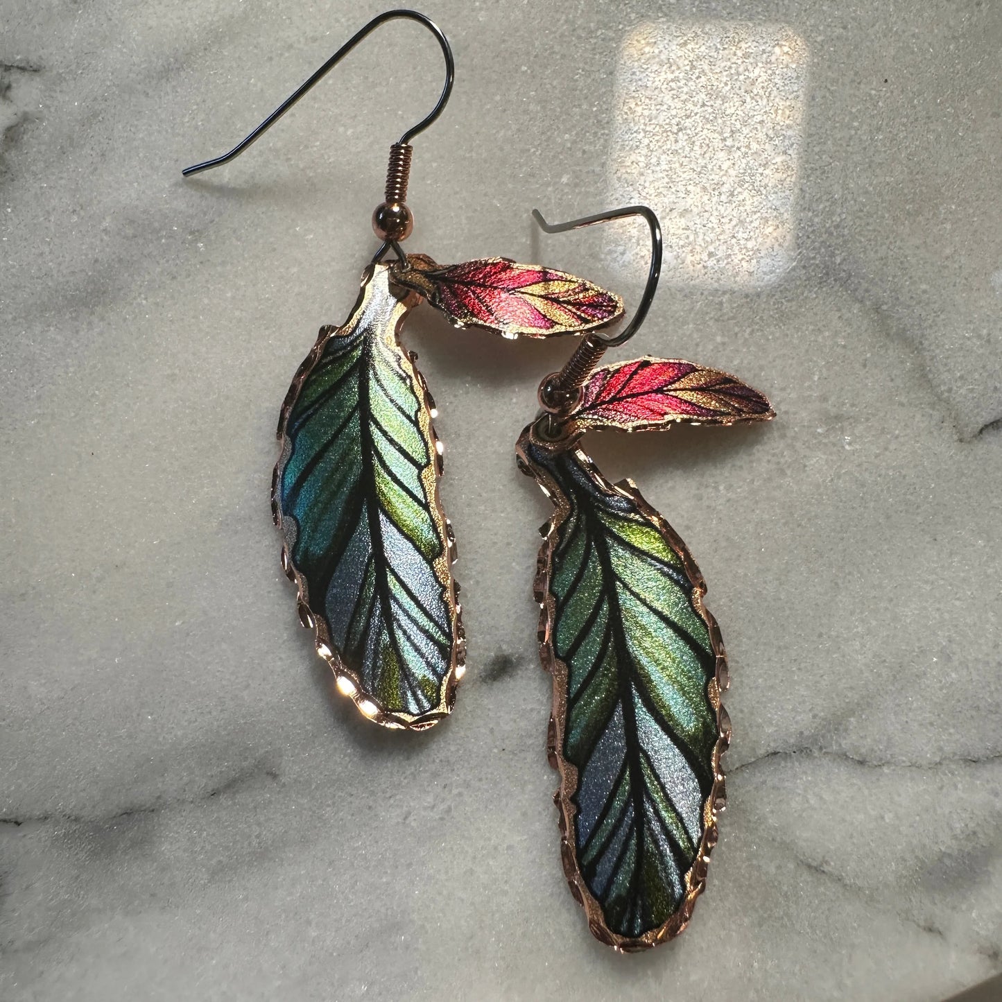 Handcrafted Boho Earrings, Copper Colorful Feather Native American Wire Drop Earrings, Gift BoxHandcrafted Boho Earrings, Copper Colorful Feather Native American Wire Drop Earrings, Gift Box - Premium Boho Drop Earring from COPPER ARTS INC. - Just $25! Shop now at Silver Elegant