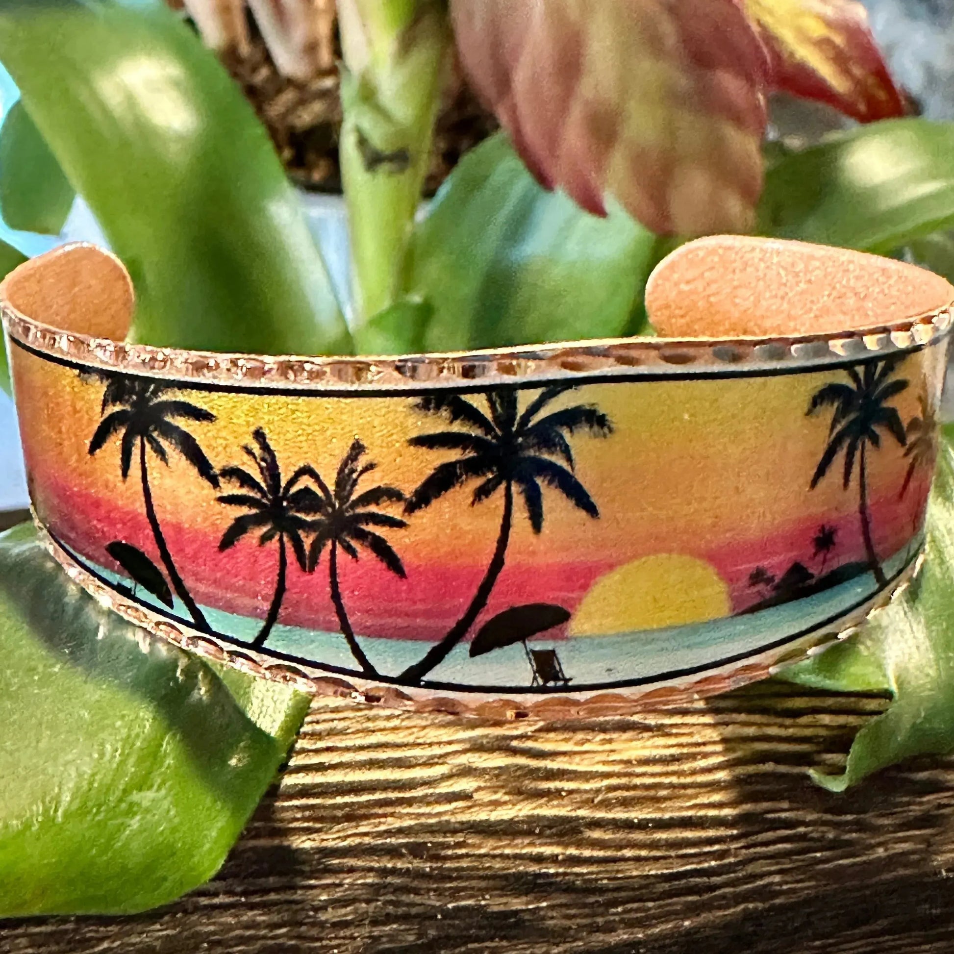 Handmade Boho Tropical Cuff Bracelet, Florida Tropical Palm Wide Cuff Bracelet, Gift BoxHandmade Boho Tropical Cuff Bracelet, Florida Tropical Palm Wide Cuff Bracelet, Gift Box - Premium boho bracelet from COPPER ARTS INC. - Just $32! Shop now at Silver Elegant