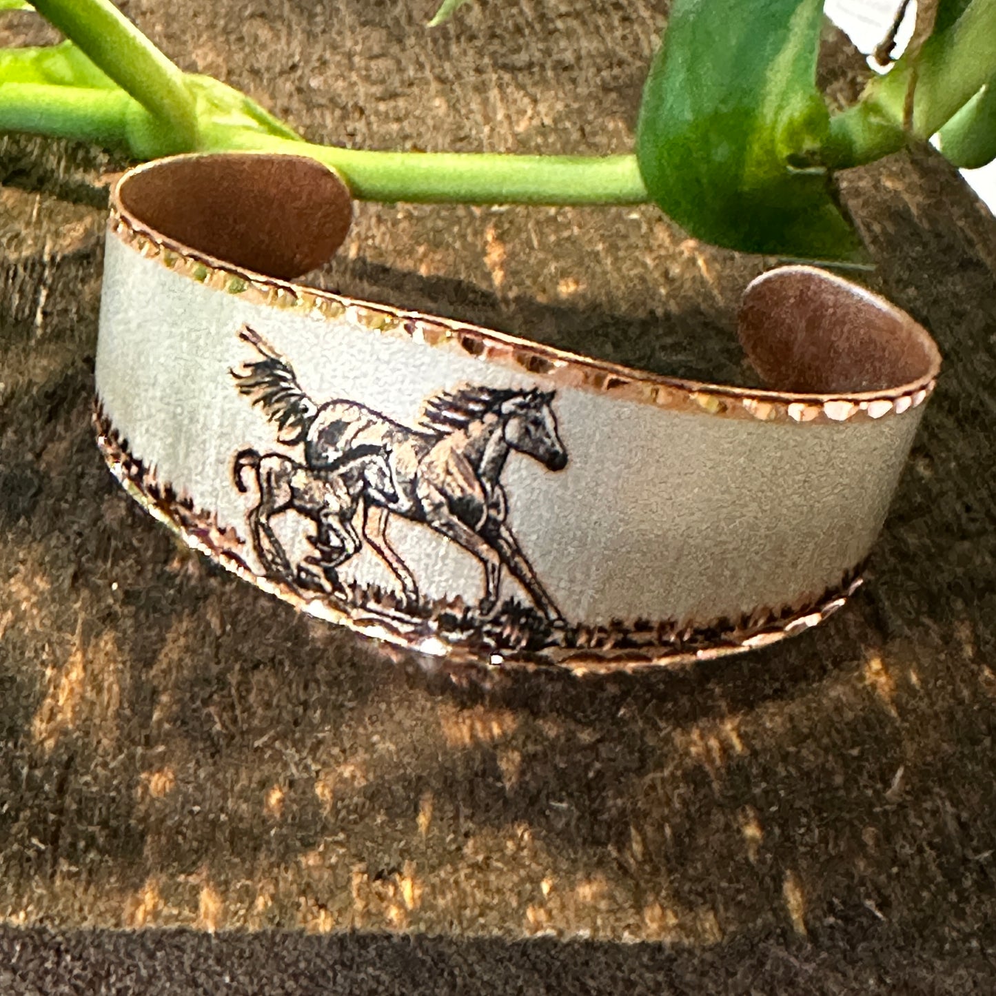 Handmade Boho Estuarian Cuff Bracelet, Horse and Pony Wide Cuff Bracelet, Gift BoxHandmade Boho Estuarian Cuff Bracelet, Horse and Pony Wide Cuff Bracelet, Gift Box - Premium boho bracelet from COPPER ARTS INC. - Just $32! Shop now at Silver Elegant