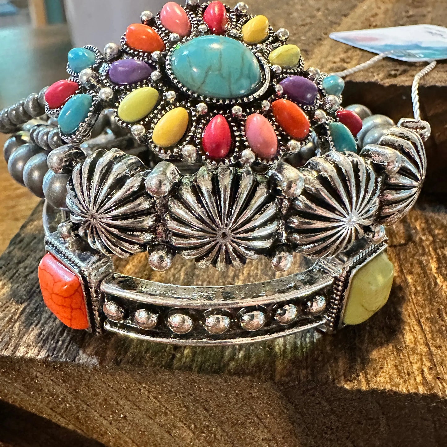 Floral Navajo Pearl Bracelets