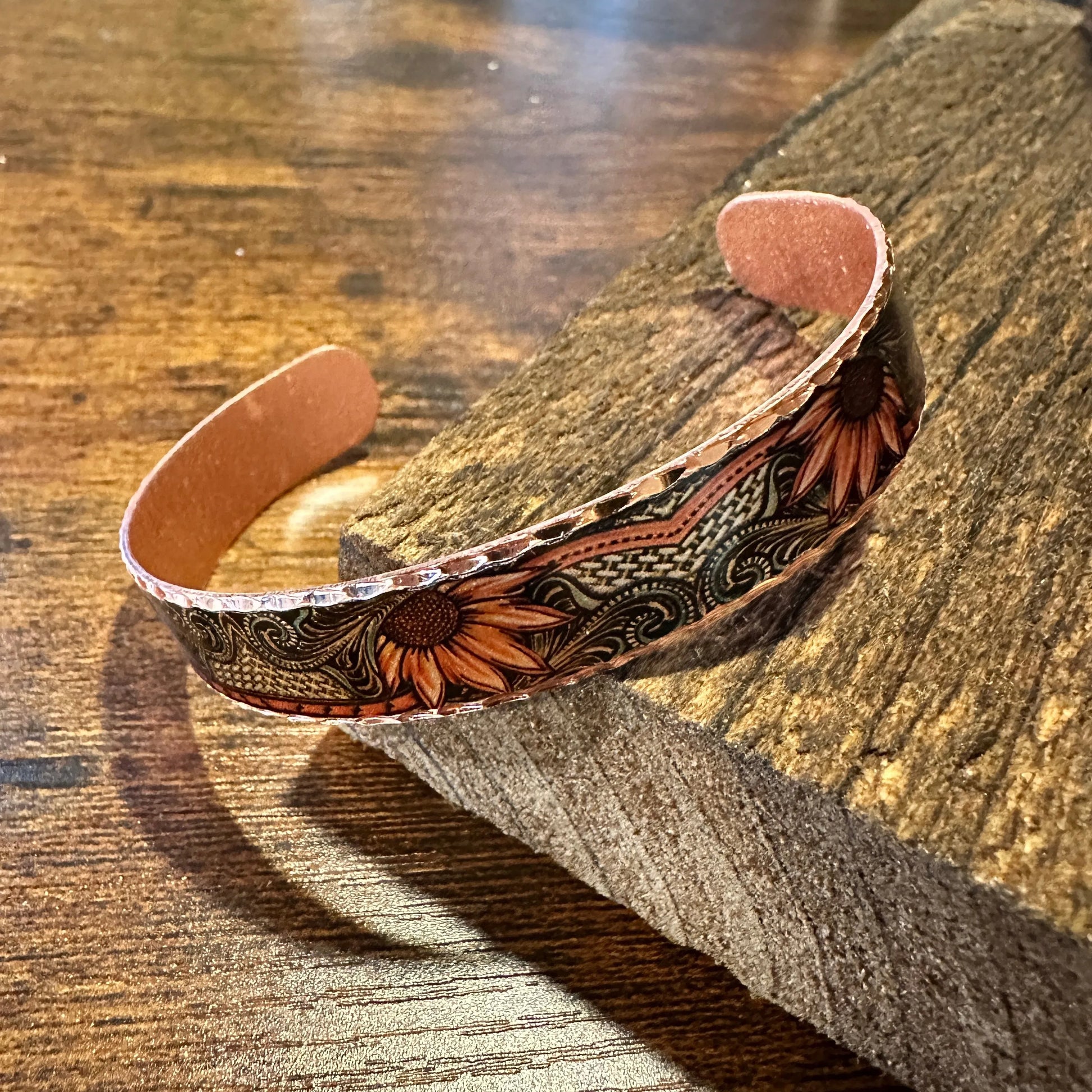 Handmade Boho Western Copper Native Sunflowers Narrow Bracelet, Gift BoxHandmade Boho Western Copper Native Sunflowers Narrow Bracelet, Gift Box - Premium boho bracelet from COPPER ARTS INC. - Just $27! Shop now at Silver Elegant