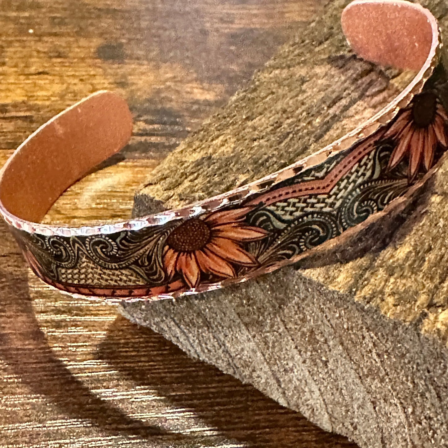 Handmade Boho Western Copper Native Sunflowers Narrow Bracelet, Gift BoxHandmade Boho Western Copper Native Sunflowers Narrow Bracelet, Gift Box - Premium boho bracelet from COPPER ARTS INC. - Just $27! Shop now at Silver Elegant