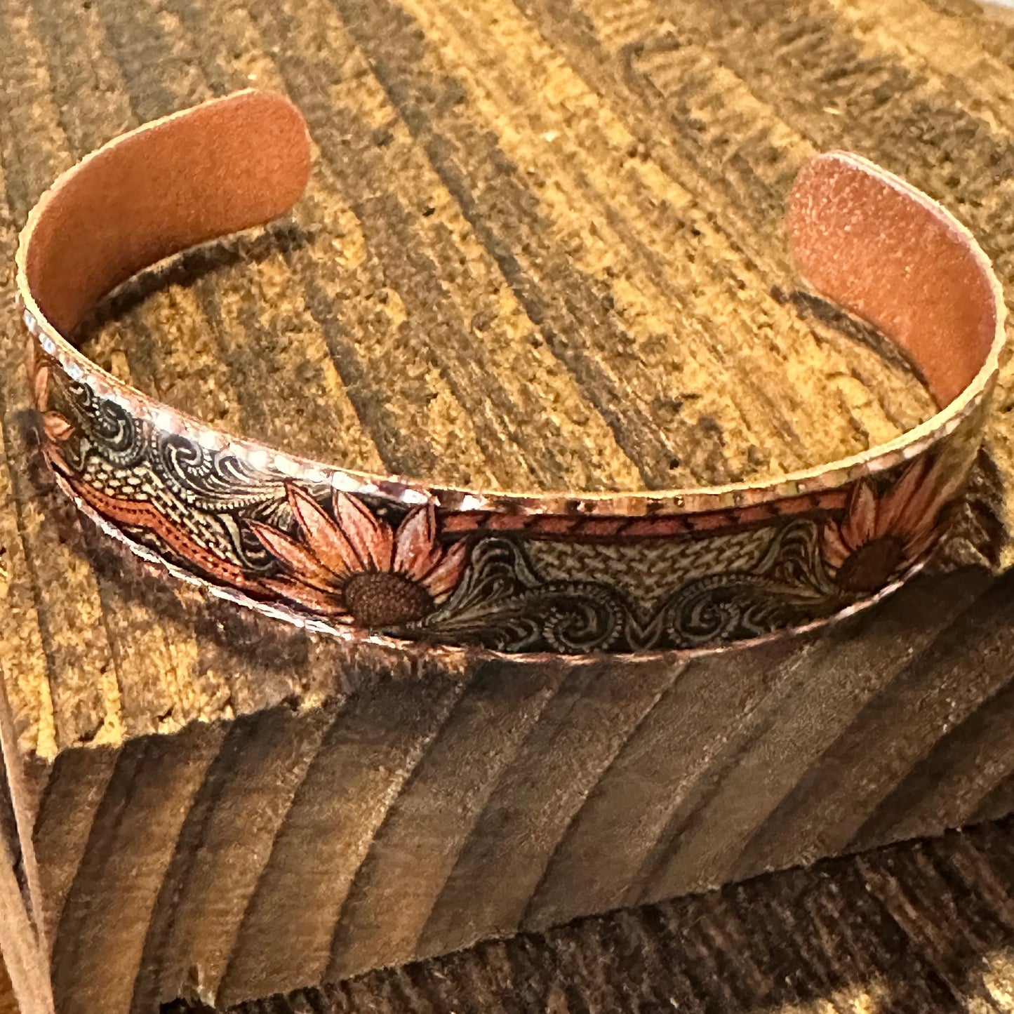 Handmade Boho Western Copper Native Sunflowers Narrow Bracelet, Gift BoxHandmade Boho Western Copper Native Sunflowers Narrow Bracelet, Gift Box - Premium boho bracelet from COPPER ARTS INC. - Just $27! Shop now at Silver Elegant