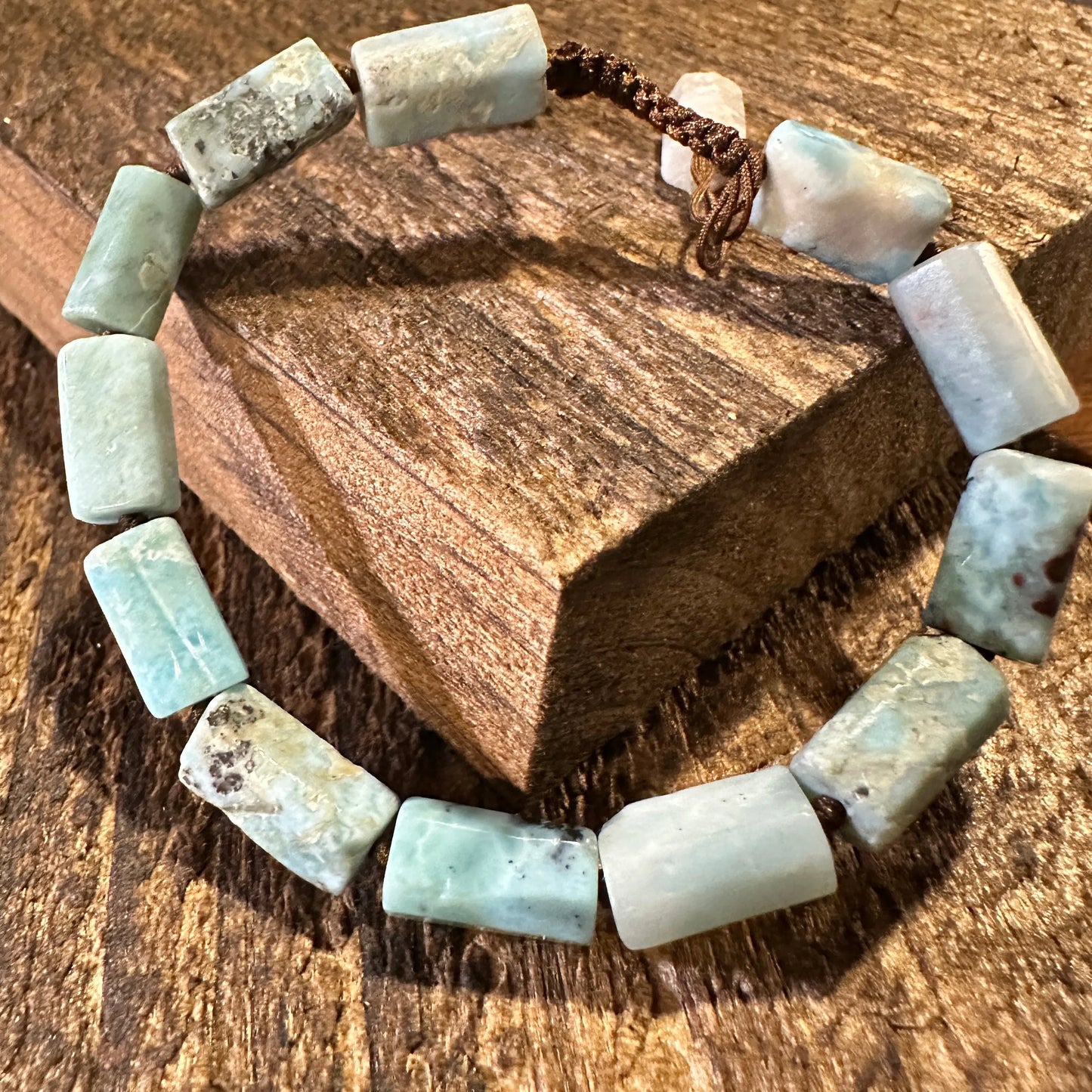 Handcrafted Boho Western Chic Blue Larimar Stone Link Bracelet, Adjustable, Gift BoxHandcrafted Boho Western Chic Blue Larimar Stone Link Bracelet, Adjustable, Gift Box - Premium boho bracelet from Silver Elegant - Just $16! Shop now at Silver Elegant