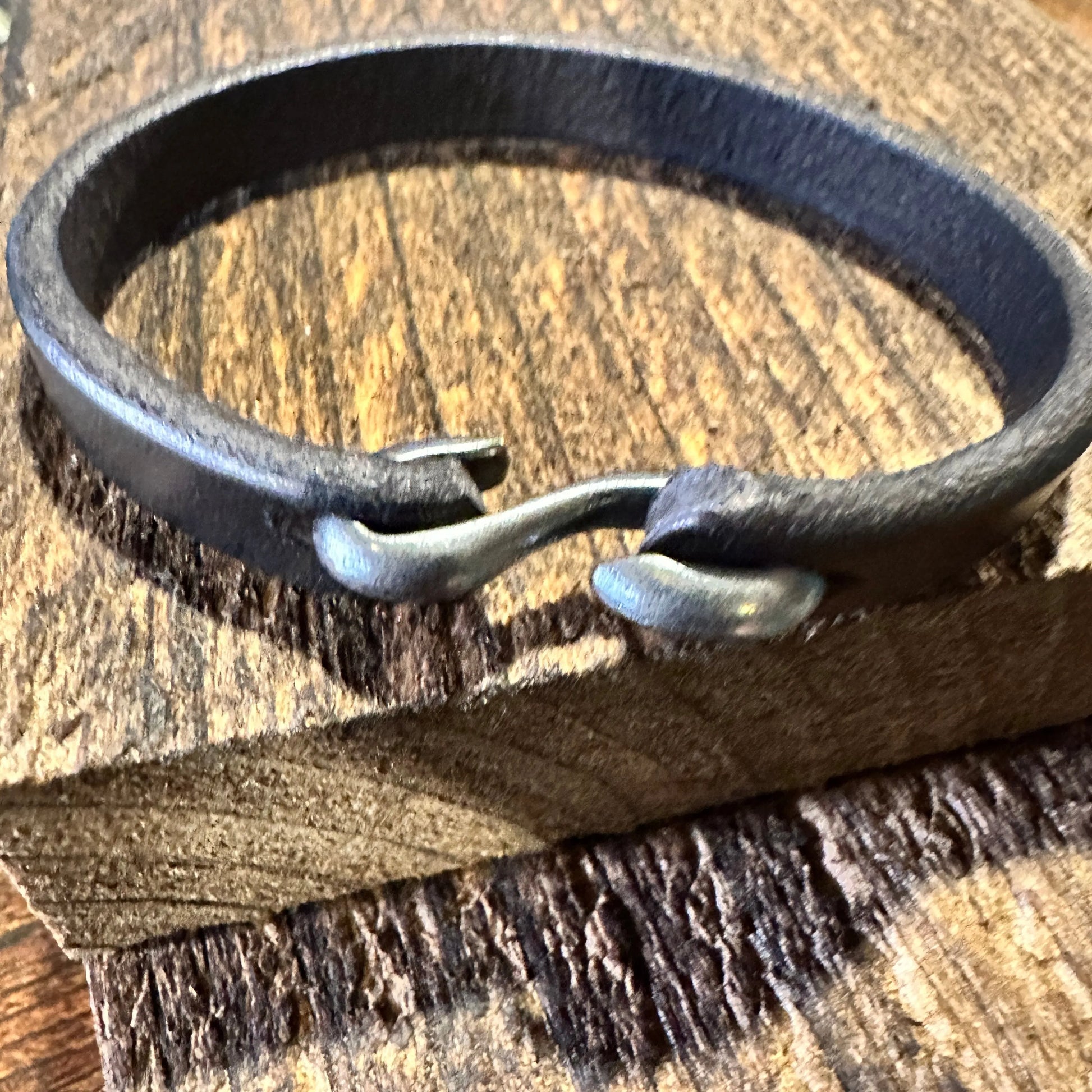 Handcrafted Boho Hippie Black Genuine Leather Cowhide S Hook Bracelet, Gift BoxHandcrafted Boho Hippie Black Genuine Leather Cowhide S Hook Bracelet, Gift Box - Premium boho bracelet from Silver Elegant - Just $18! Shop now at Silver Elegant