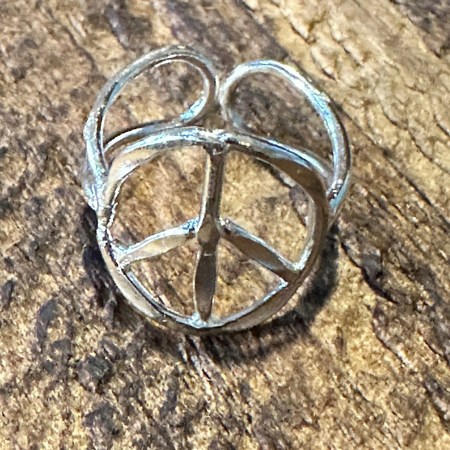 Handmade Artesian Hippie Silver Peace Sign Adjustable Ring, Gift BoxHandmade Artesian Hippie Silver Peace Sign Adjustable Ring, Gift Box - Premium hippie jewelry from Silver Elegant - Just $15! Shop now at Silver Elegant