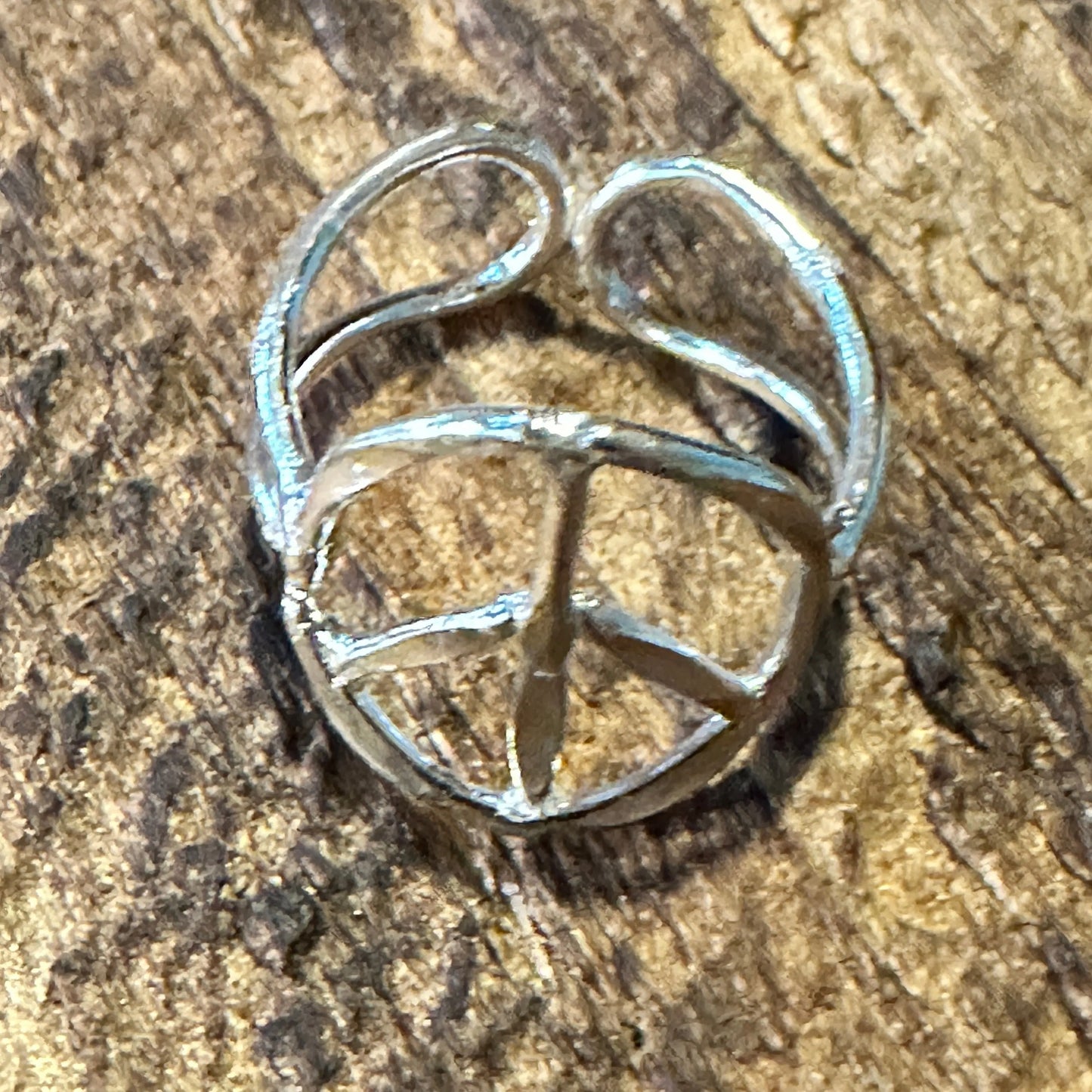 Handmade Artesian Hippie Silver Peace Sign Adjustable Ring, Gift BoxHandmade Artesian Hippie Silver Peace Sign Adjustable Ring, Gift Box - Premium hippie jewelry from Silver Elegant - Just $15! Shop now at Silver Elegant