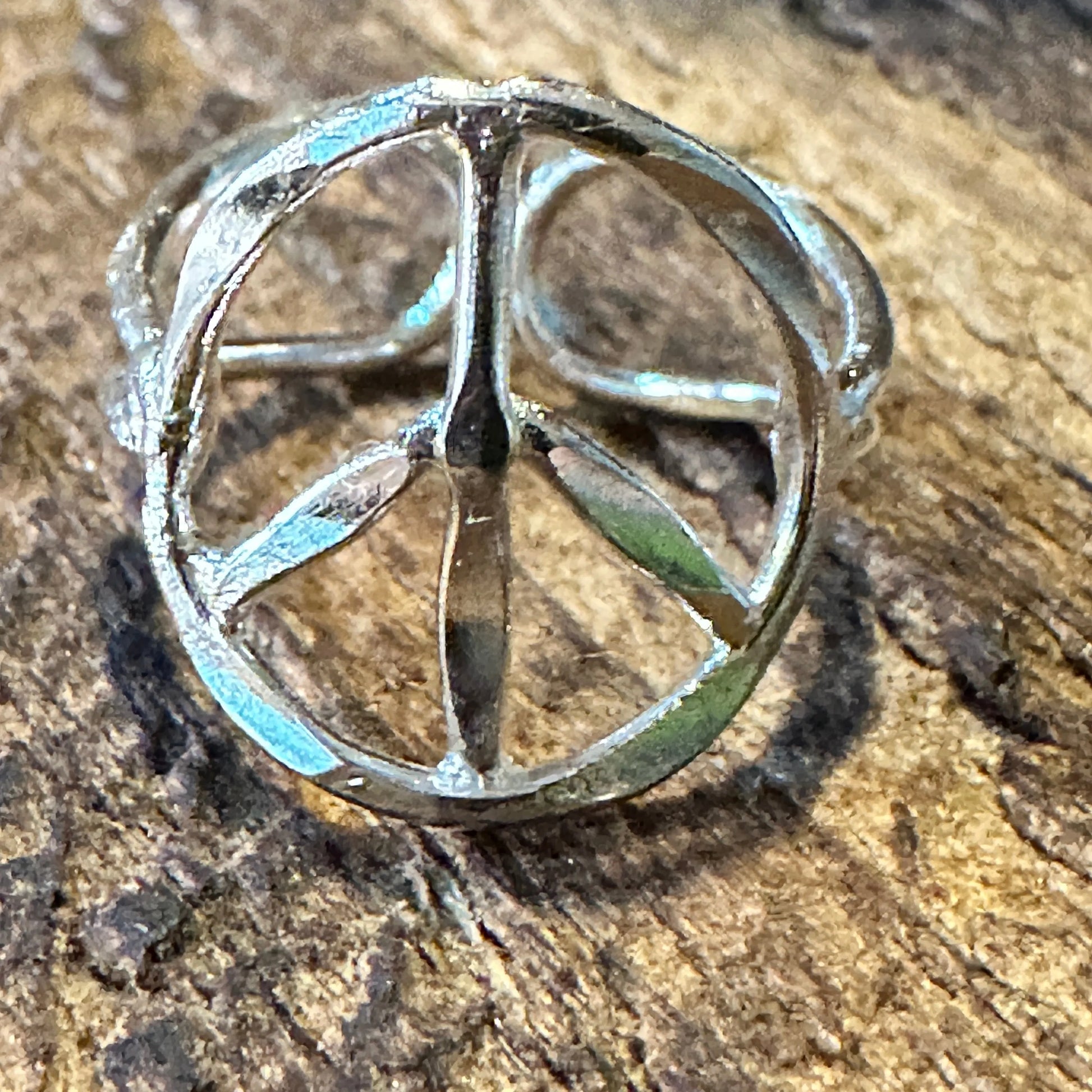 Handmade Artesian Hippie Silver Peace Sign Adjustable Ring, Gift BoxHandmade Artesian Hippie Silver Peace Sign Adjustable Ring, Gift Box - Premium hippie jewelry from Silver Elegant - Just $15! Shop now at Silver Elegant