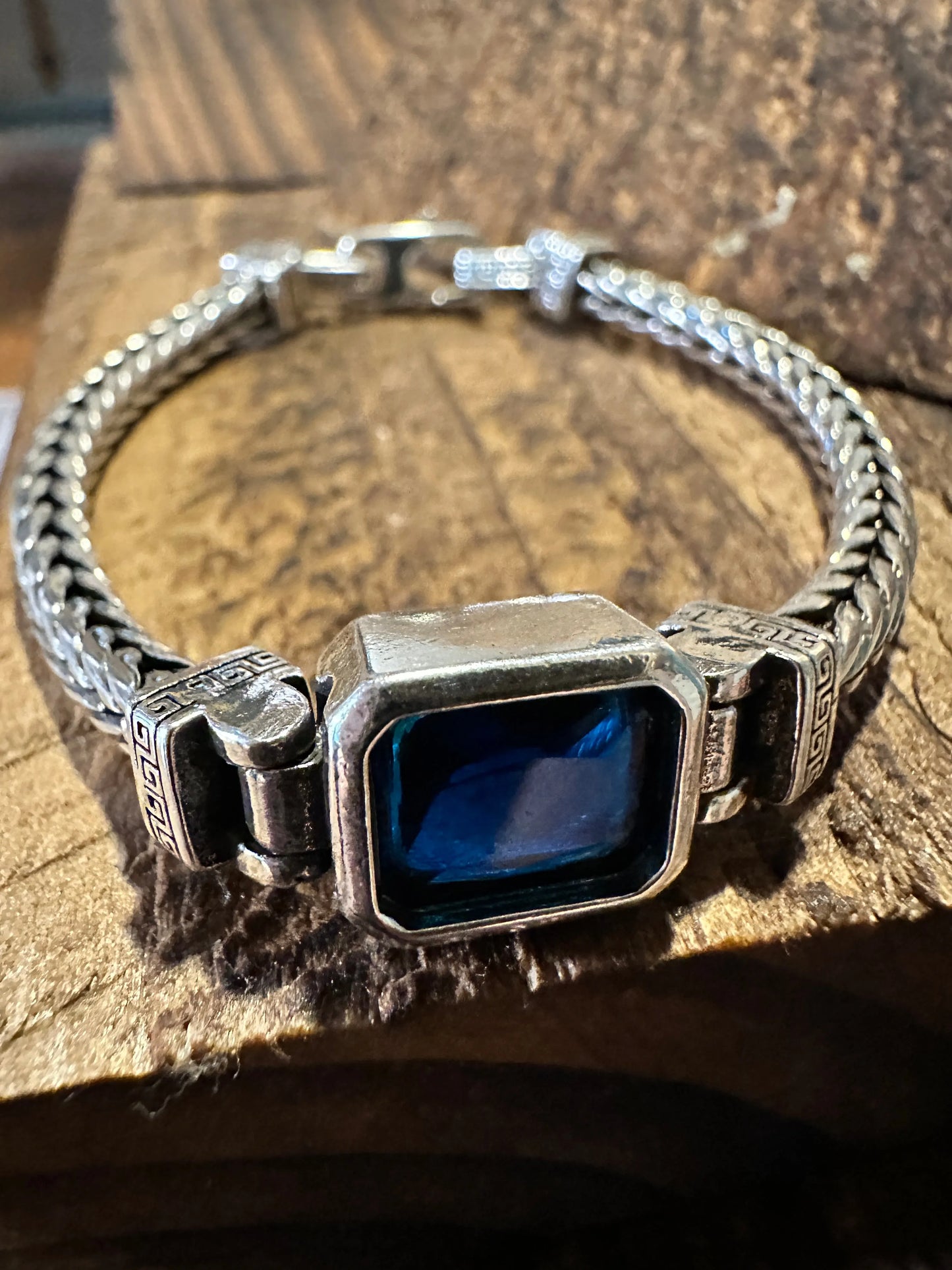 Boho Woven Sapphire Blue Crystal Bracelet, Size 7.1CMBoho Woven Sapphire Blue Crystal Bracelet, Size 7.1CM - Premium boho bracelet from Silver Elegant - Just $22! Shop now at Silver Elegant