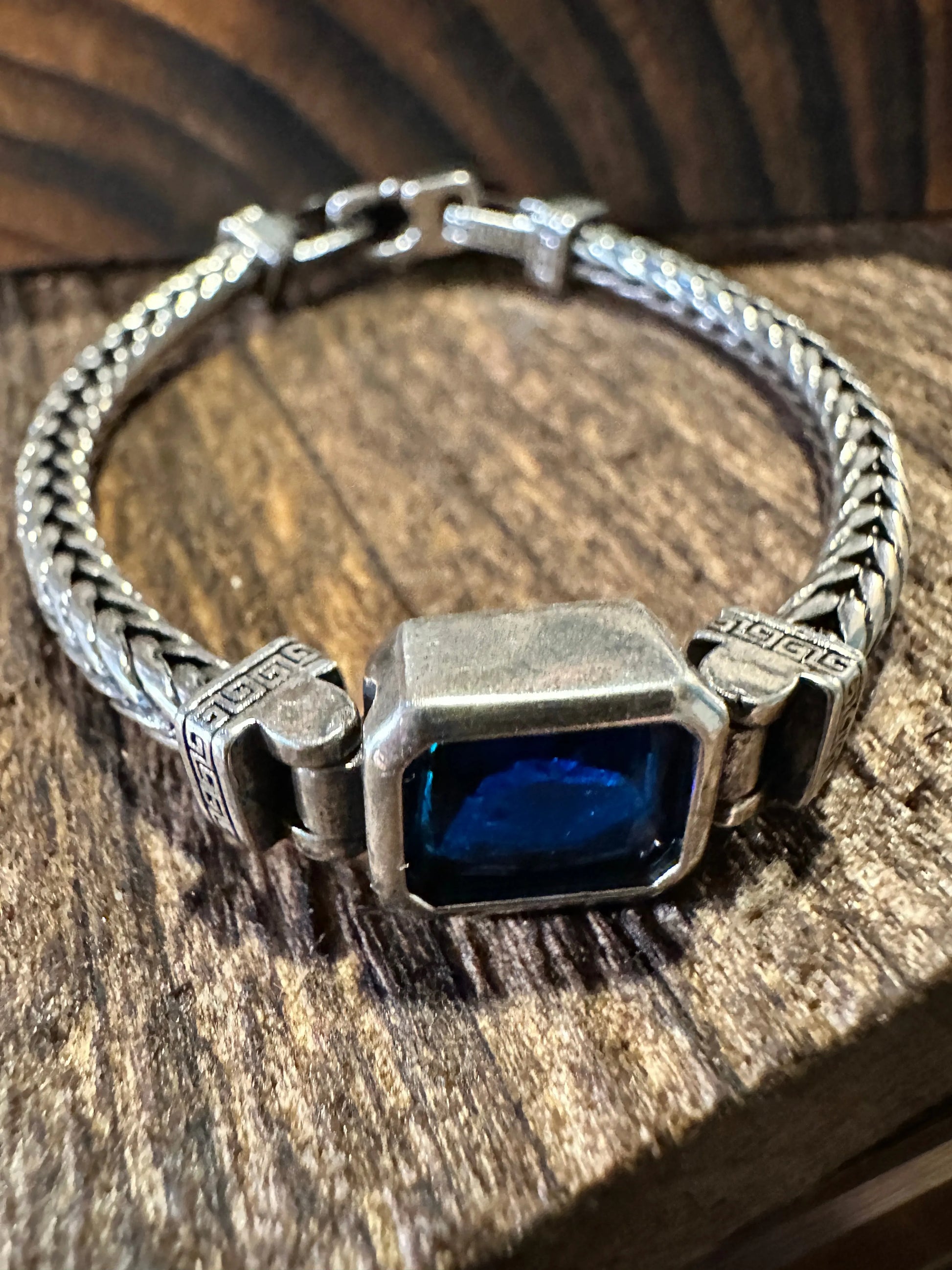 Boho Woven Sapphire Blue Crystal Bracelet, Size 7.1CMBoho Woven Sapphire Blue Crystal Bracelet, Size 7.1CM - Premium boho bracelet from Silver Elegant - Just $22! Shop now at Silver Elegant