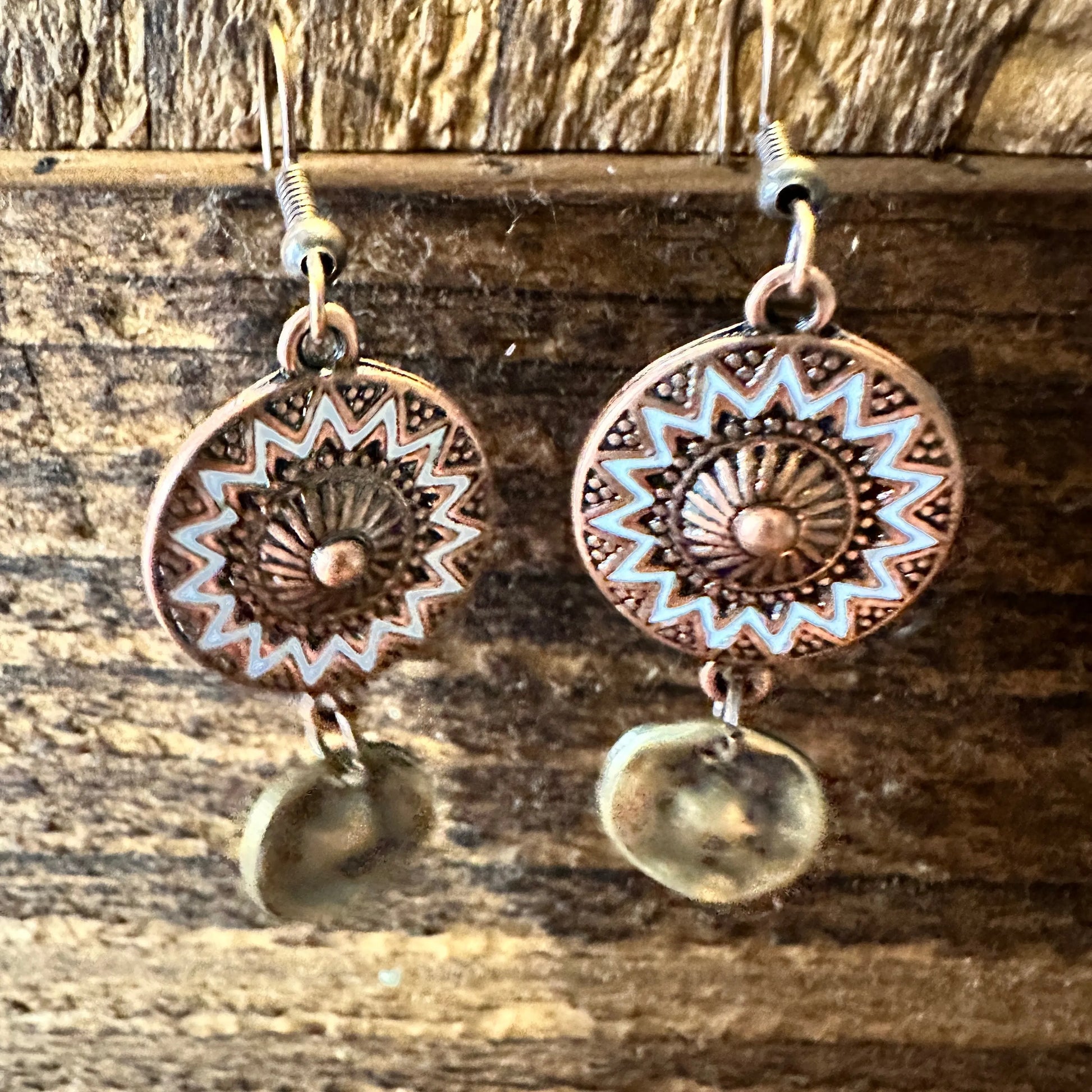 Boho Hippie Western Delicate Copper Sunshine Drop Wire Earrings, Gift BoxBoho Hippie Western Delicate Copper Sunshine Drop Wire Earrings, Gift Box - Premium Drop Wire Earring from Silver Elegant - Just $13! Shop now at Silver Elegant