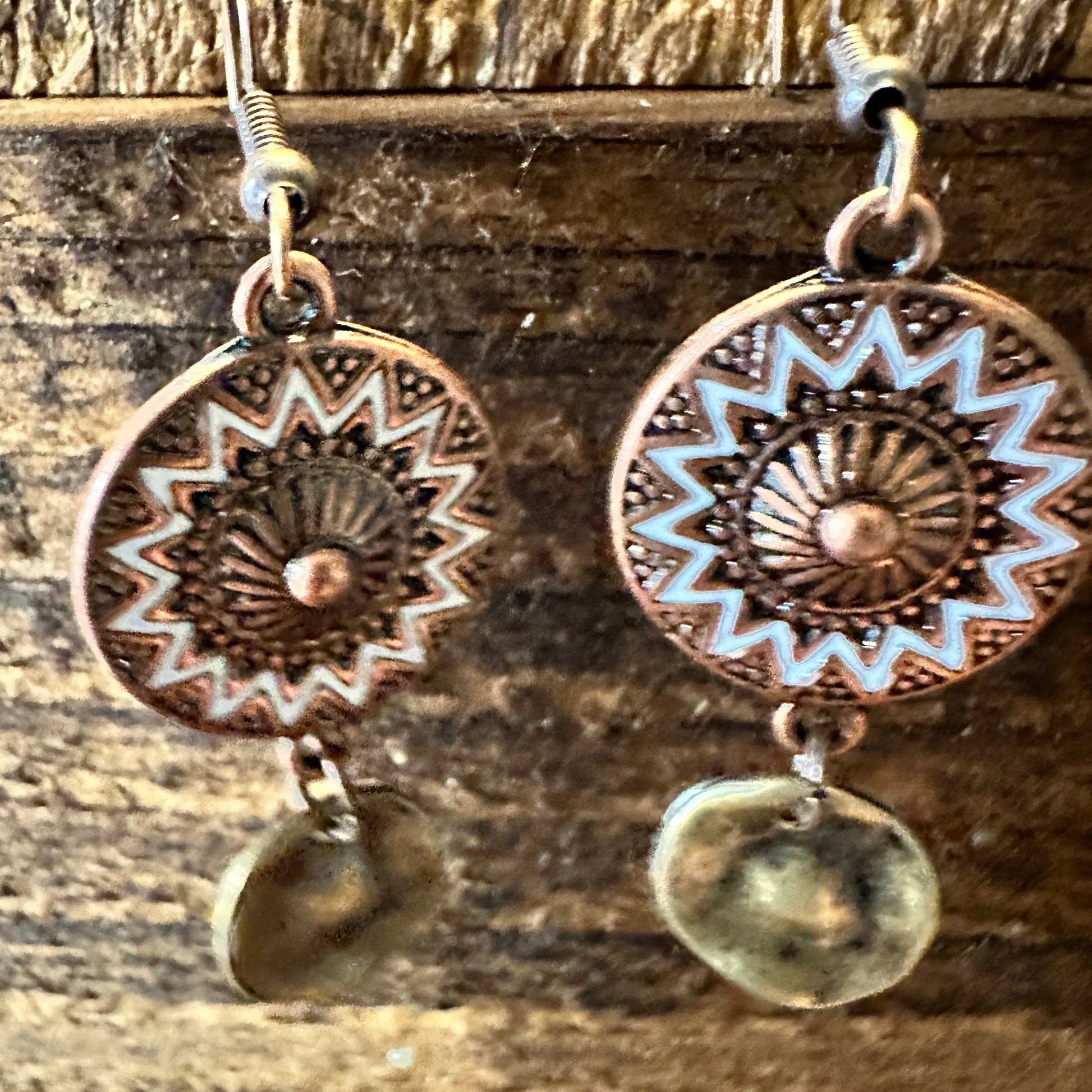 Boho Hippie Western Delicate Copper Sunshine Drop Wire Earrings, Gift BoxBoho Hippie Western Delicate Copper Sunshine Drop Wire Earrings, Gift Box - Premium Drop Wire Earring from Silver Elegant - Just $13! Shop now at Silver Elegant