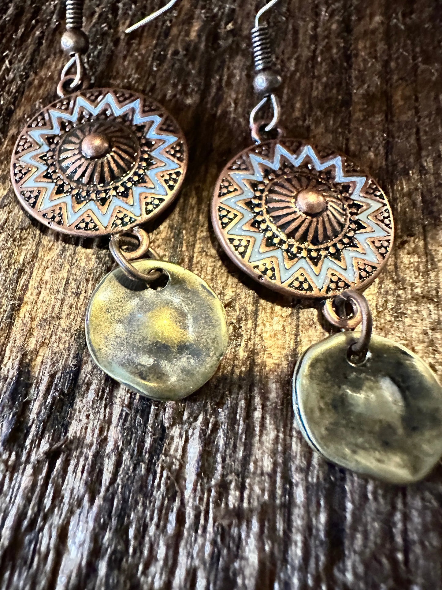 Boho Hippie Western Delicate Copper Sunshine Drop Wire Earrings, Gift BoxBoho Hippie Western Delicate Copper Sunshine Drop Wire Earrings, Gift Box - Premium Drop Wire Earring from Silver Elegant - Just $13! Shop now at Silver Elegant