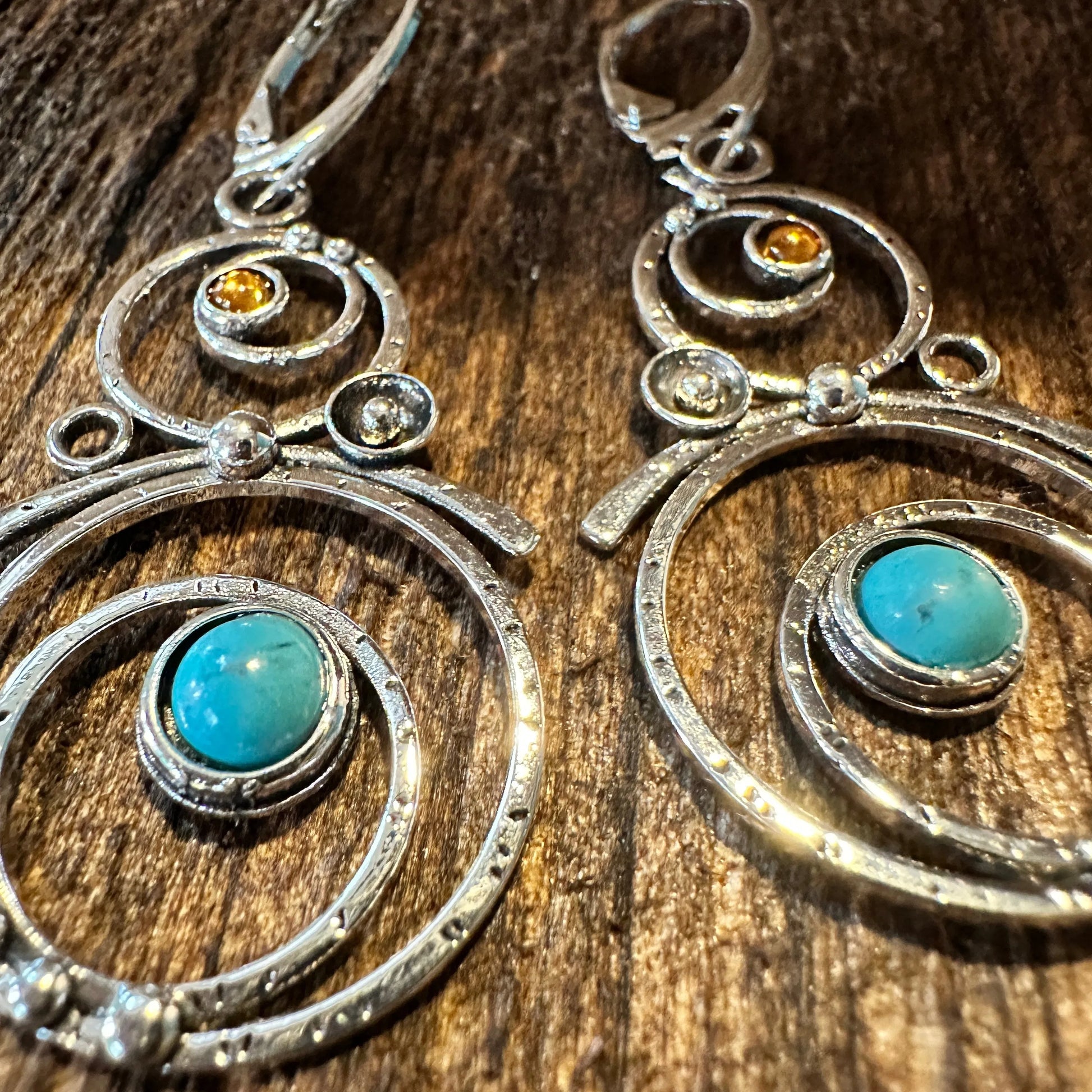 Boho Hippie Western Turquoise Stone Circle Silver Drop Wire Earrings, Gift BoxBoho Hippie Western Turquoise Stone Circle Silver Drop Wire Earrings, Gift Box - Premium Drop Wire Earring from Silver Elegant - Just $13! Shop now at Silver Elegant