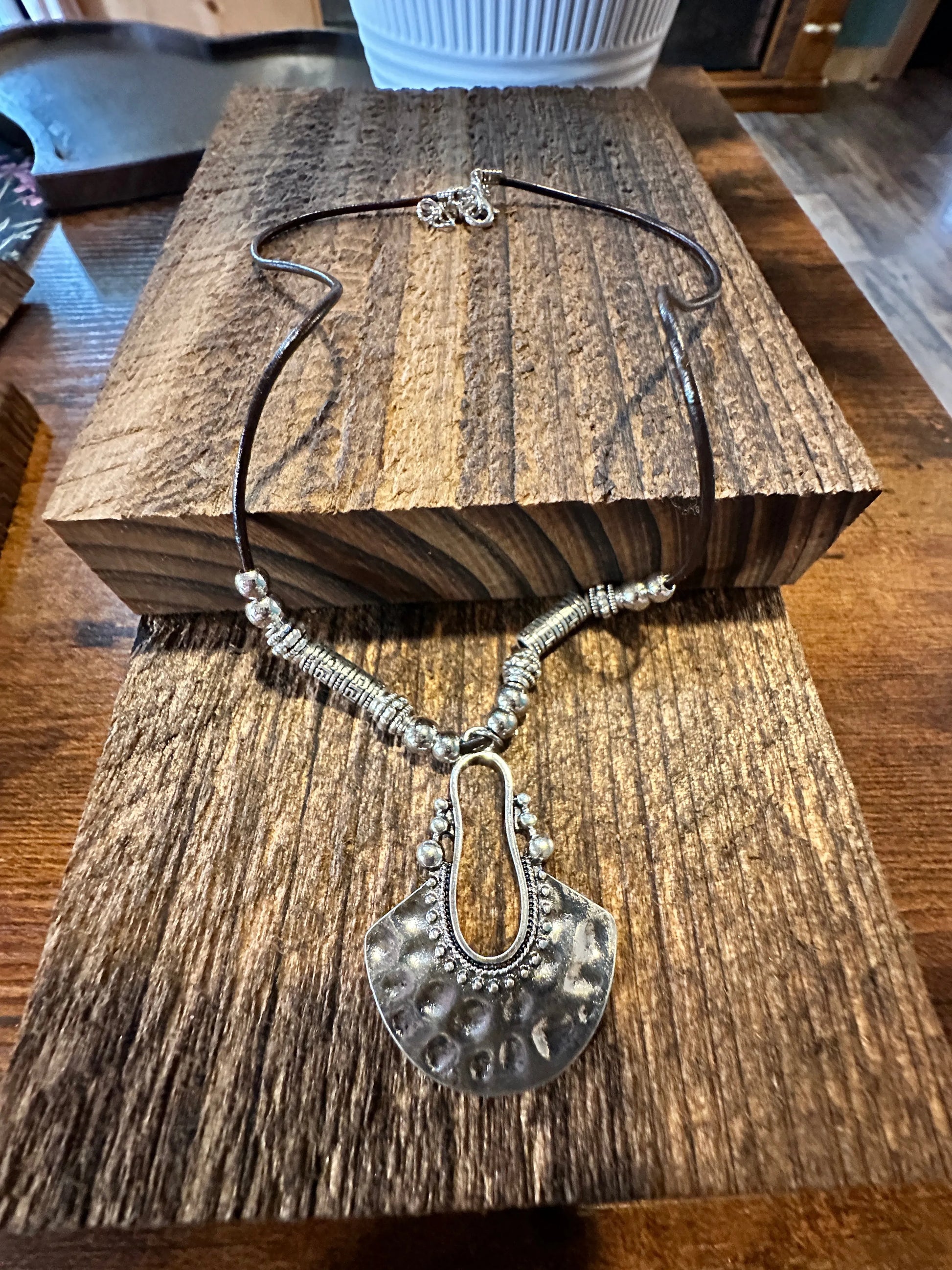 Boho Western Western Cowgirl Leather Cord Silver Pendant, Black Leather Cord, Gift BoxBoho Western Western Cowgirl Leather Cord Silver Pendant, Black Leather Cord, Gift Box - Premium Pendant Necklace from Silver Elegant - Just $18! Shop now at Silver Elegant